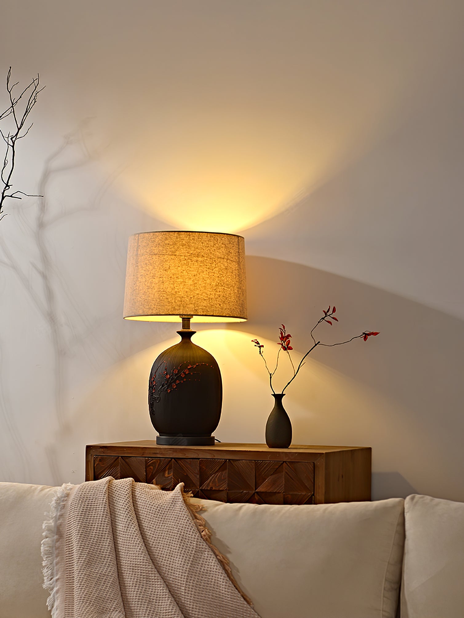 Plum Ceramic Table Lamp - Lumpaz