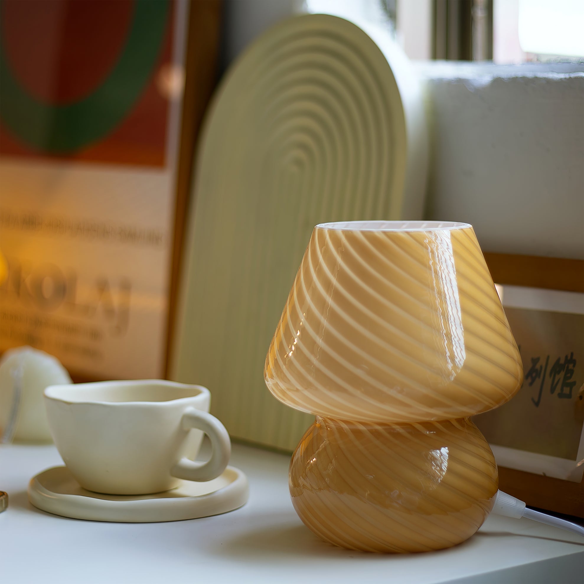 Ansel Glass Table Lamp - Lumpaz