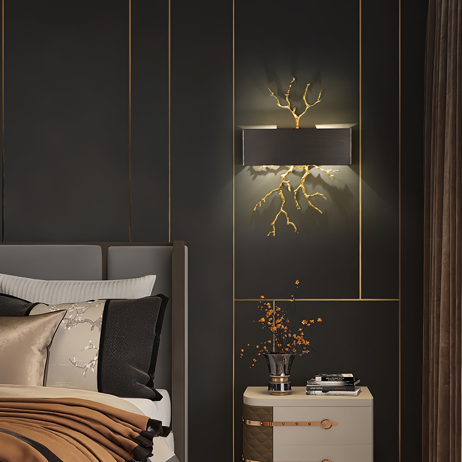 Brass Branch Wall Lamp - Lumpaz