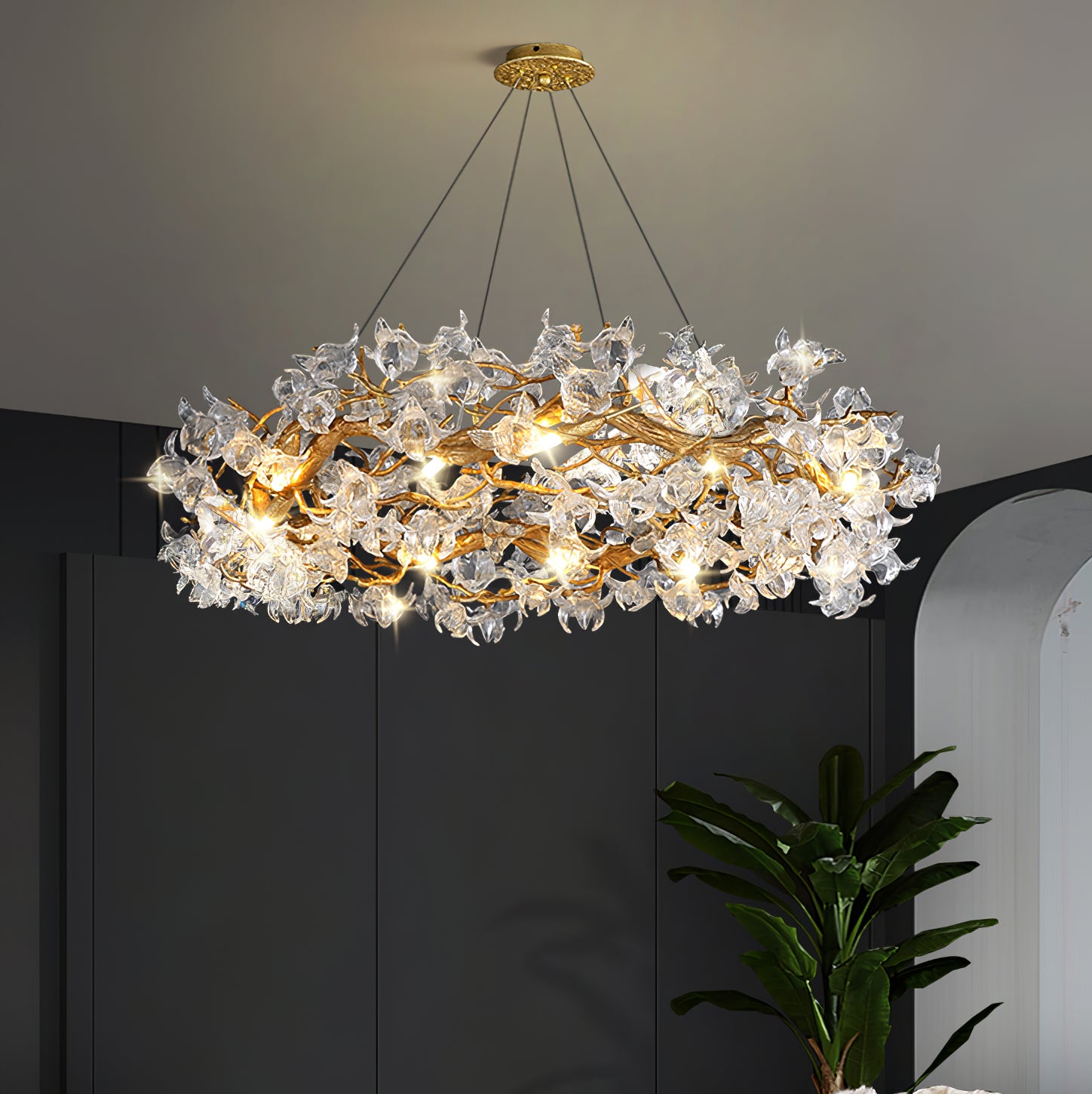 Hibiscus Flower Chandelier - Lumpaz