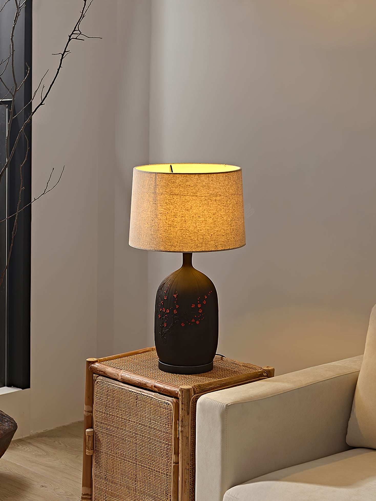 Plum Ceramic Table Lamp - Lumpaz