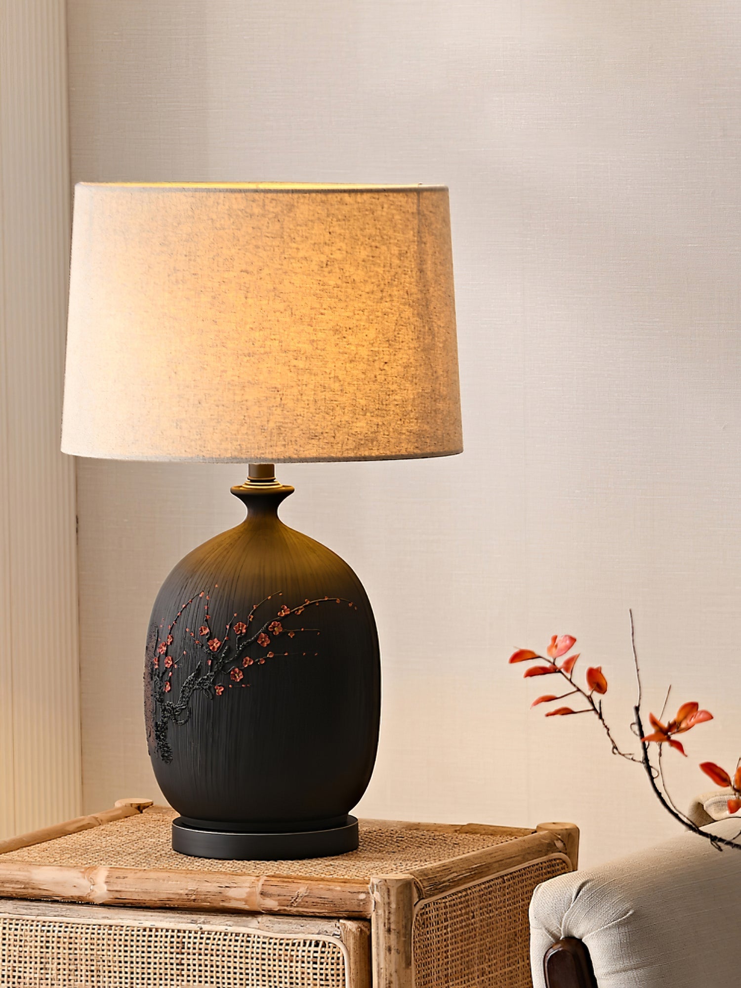 Plum Ceramic Table Lamp - Lumpaz