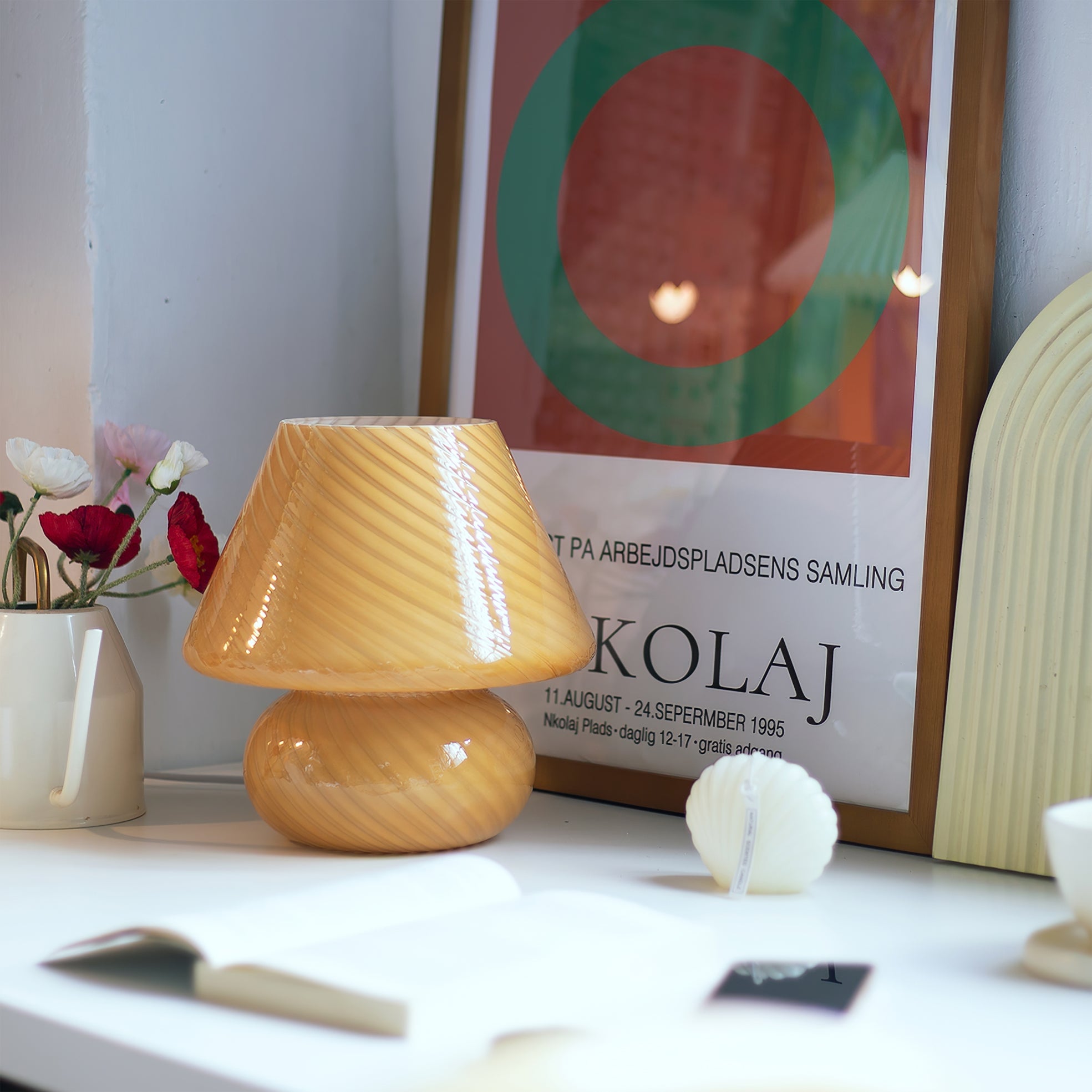 Ansel Glass Table Lamp - Lumpaz