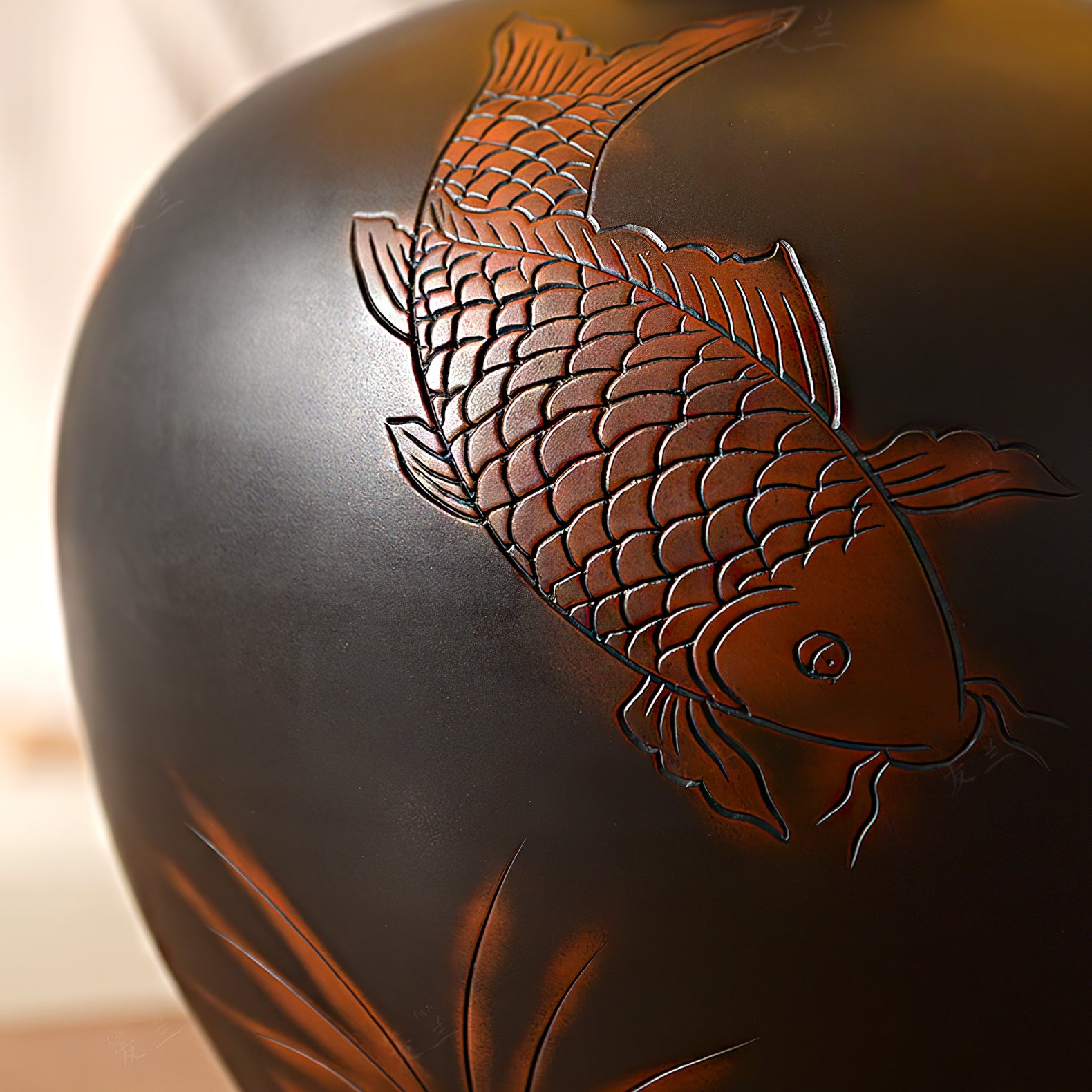 Fish Motif Ceramic Table Lamp - Lumpaz