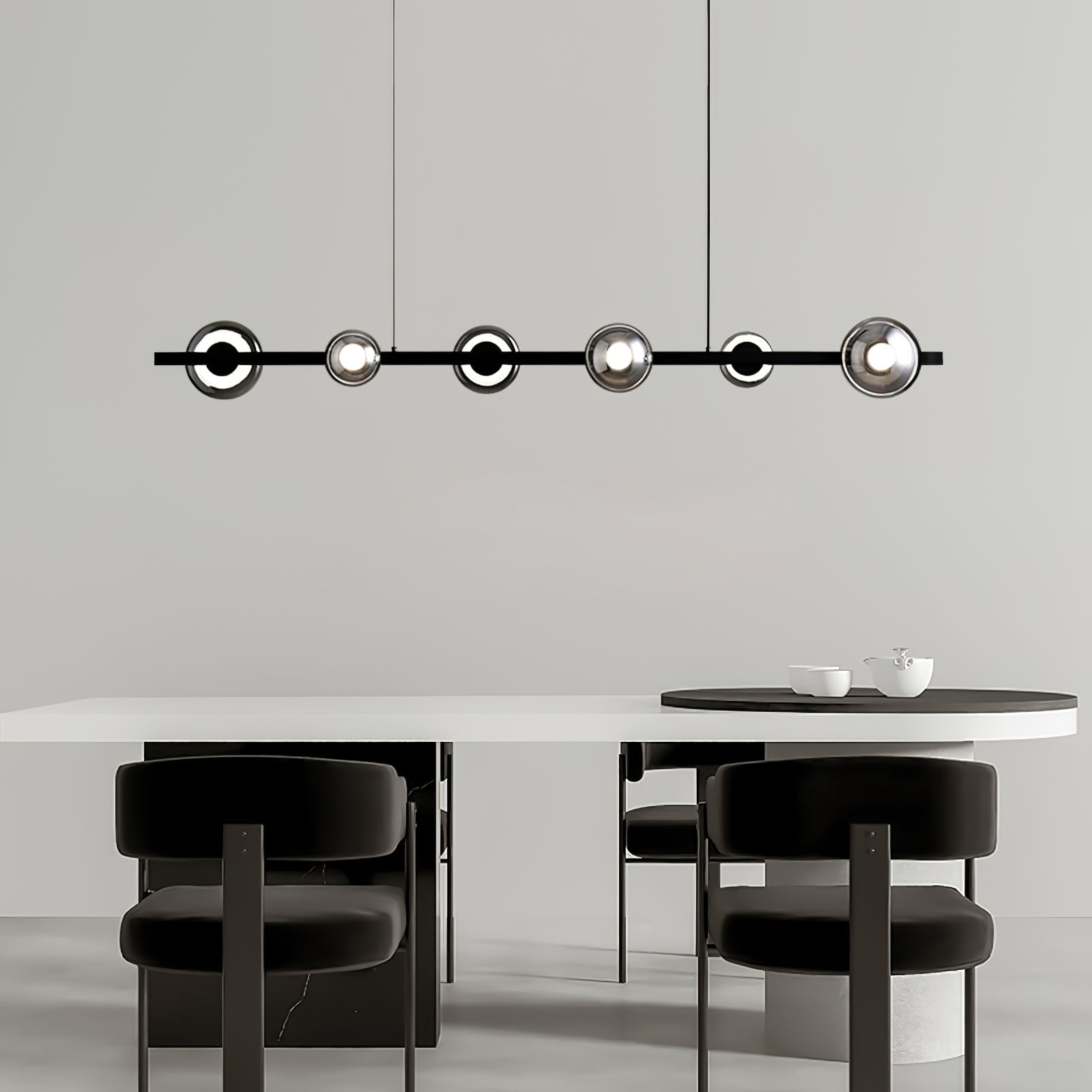 Brass Bar Glass Chandelier - Lumpaz