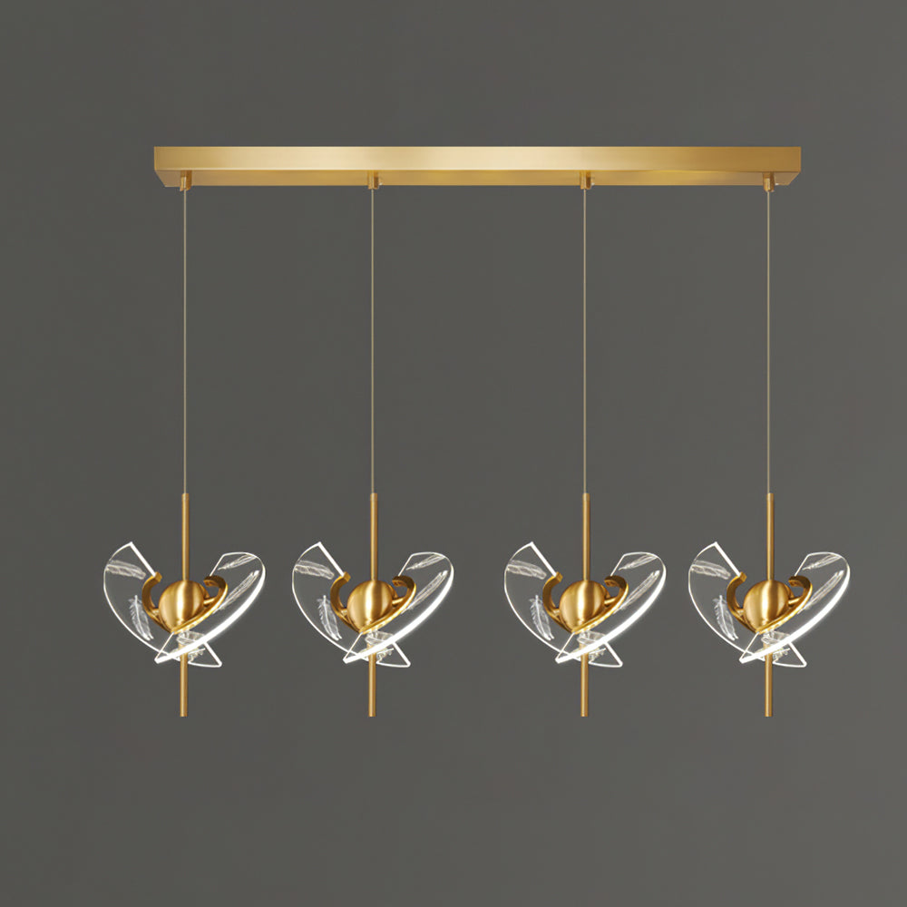 Brass Feather Pendant Lamp - Lumpaz