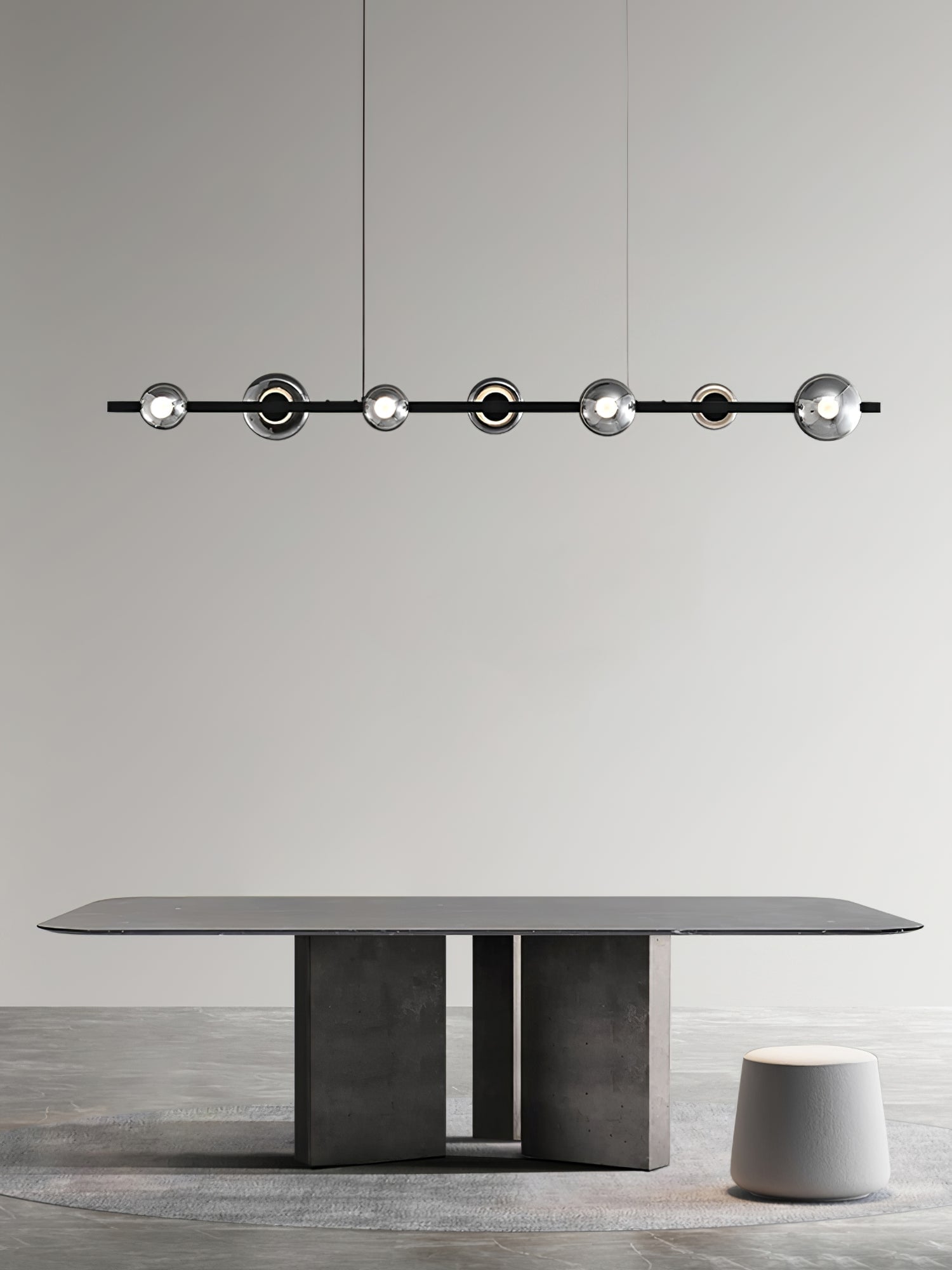 Brass Bar Glass Chandelier - Lumpaz