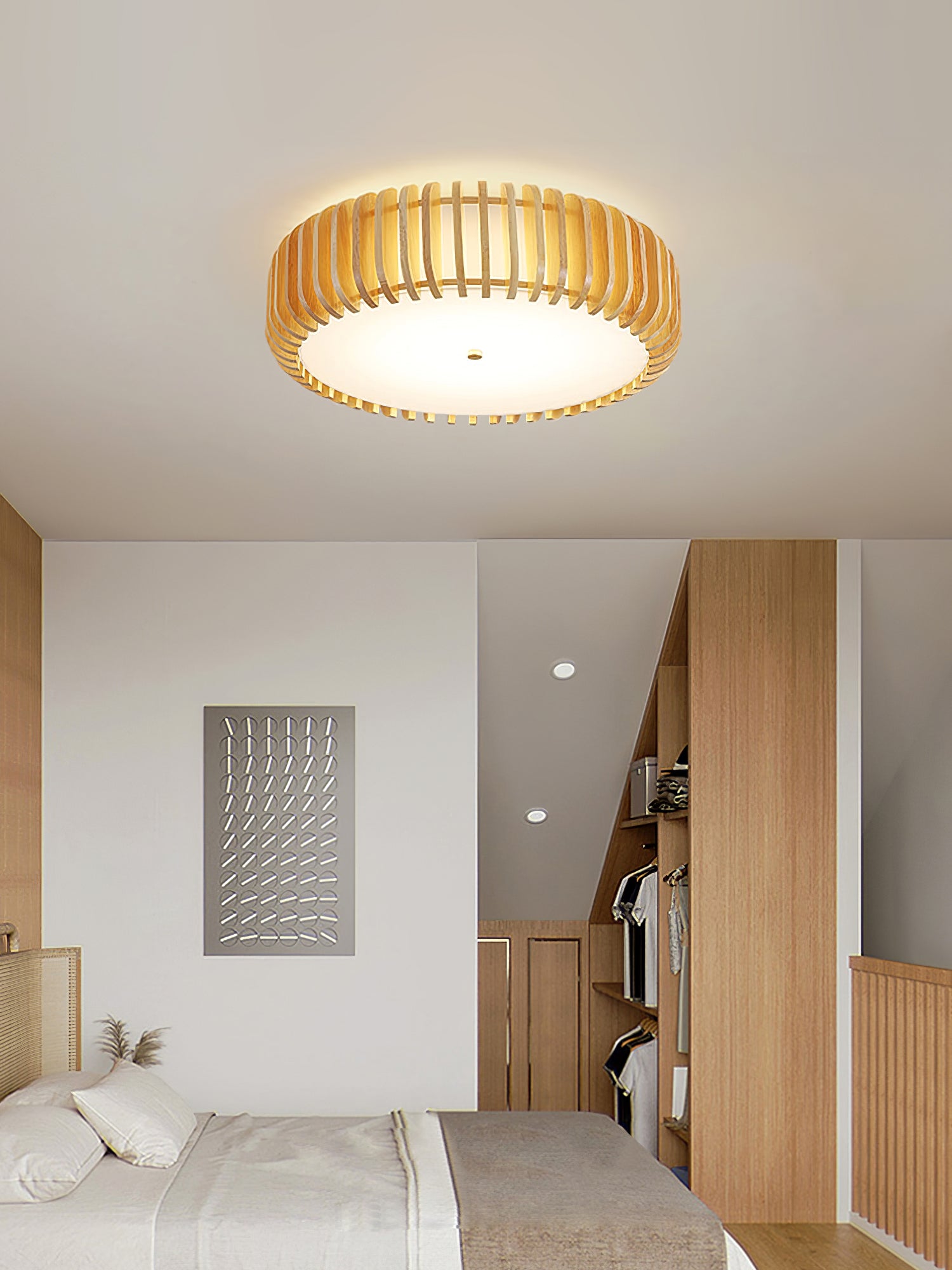 Wooden Drum Ceiling Lamp - Lumpaz