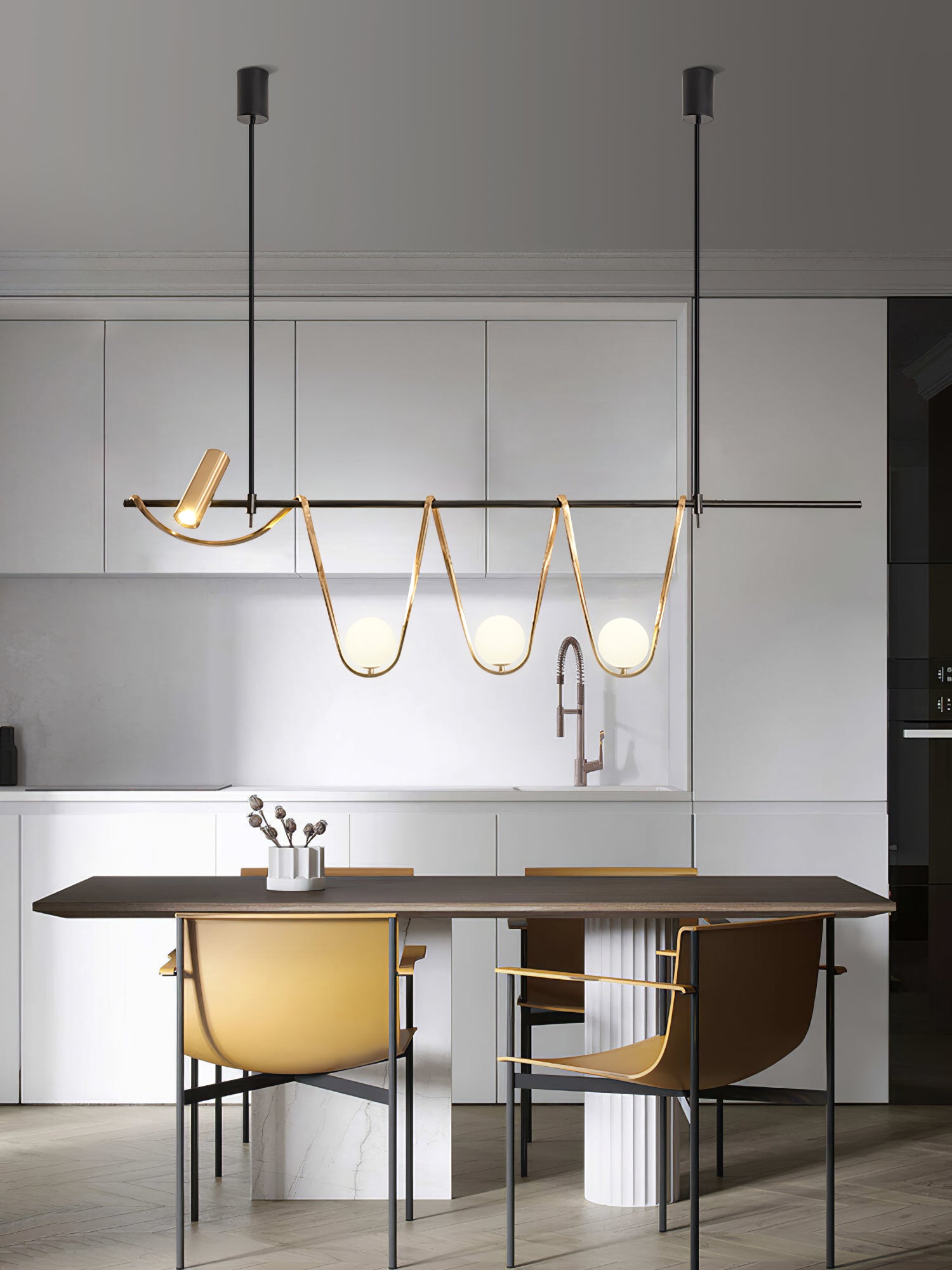 Linear Island Chandelier - Lumpaz