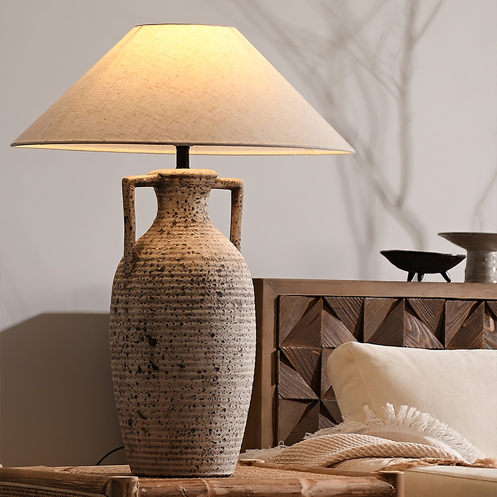 Speckled Ceramic Table Lamp - Lumpaz
