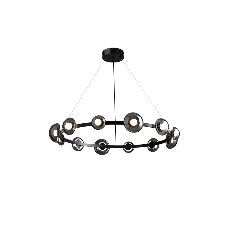 Brass Bar Glass Chandelier - Lumpaz