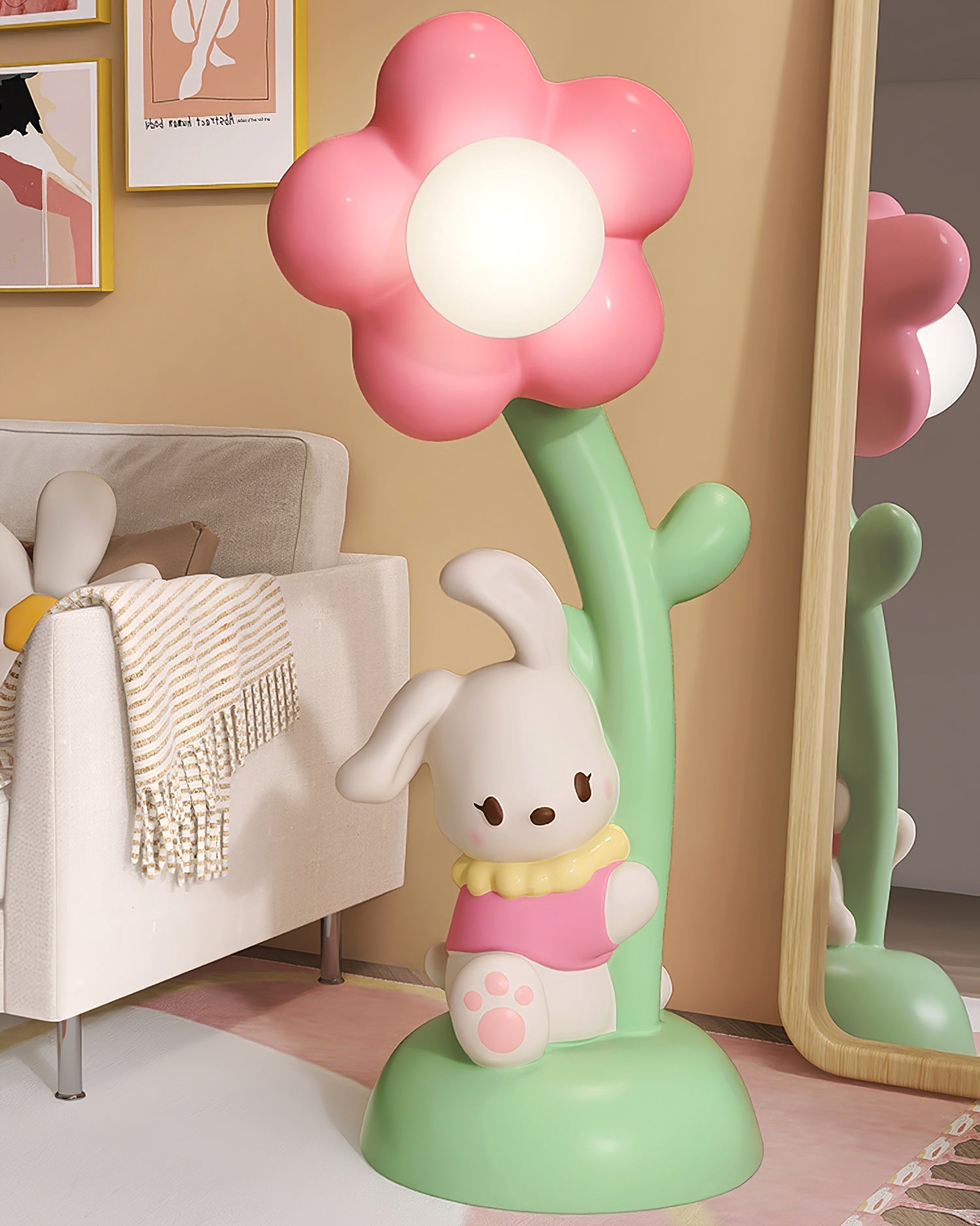 Bunny & Flower Floor Lamp - Lumpaz