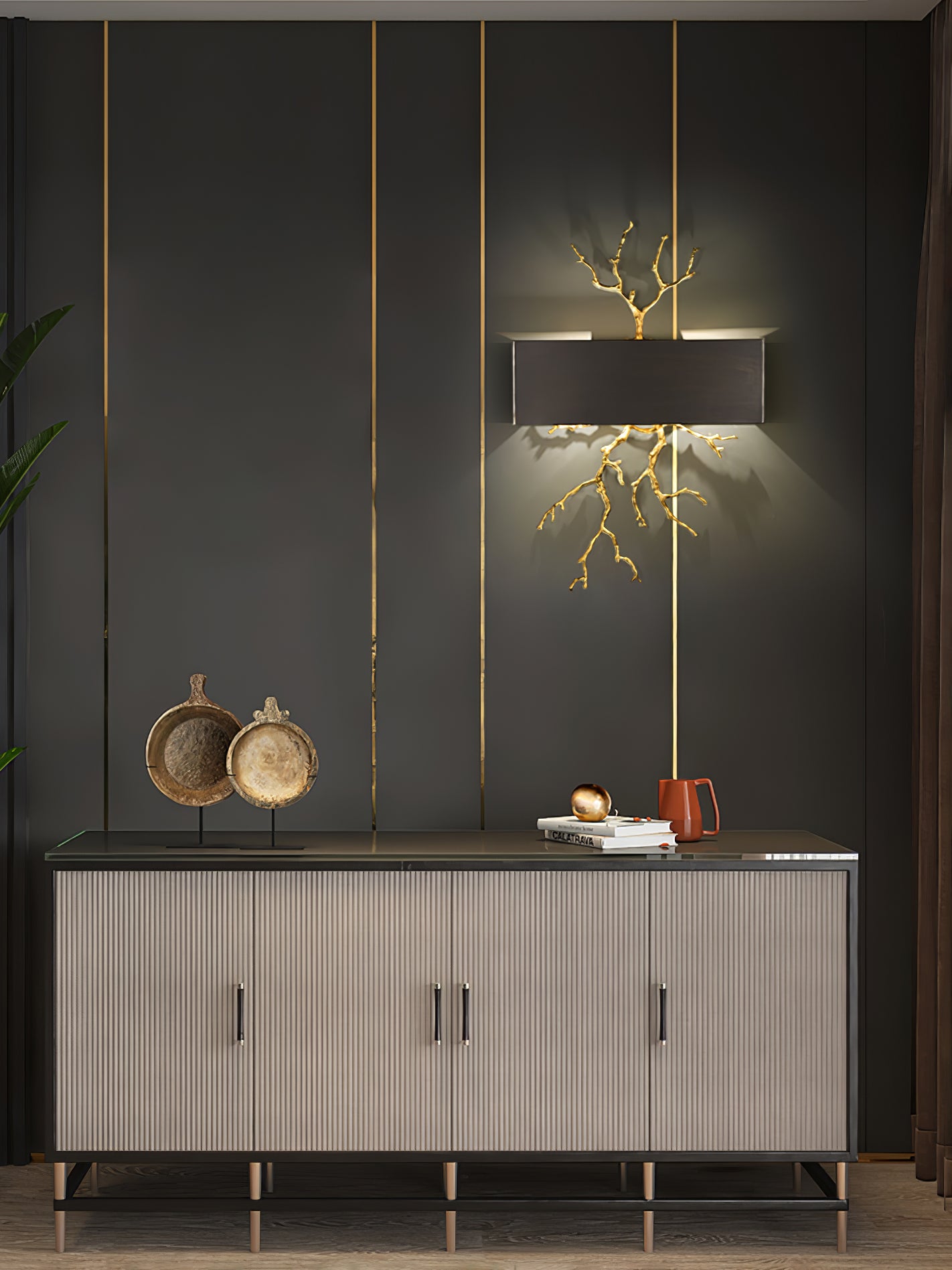 Brass Branch Wall Lamp - Lumpaz