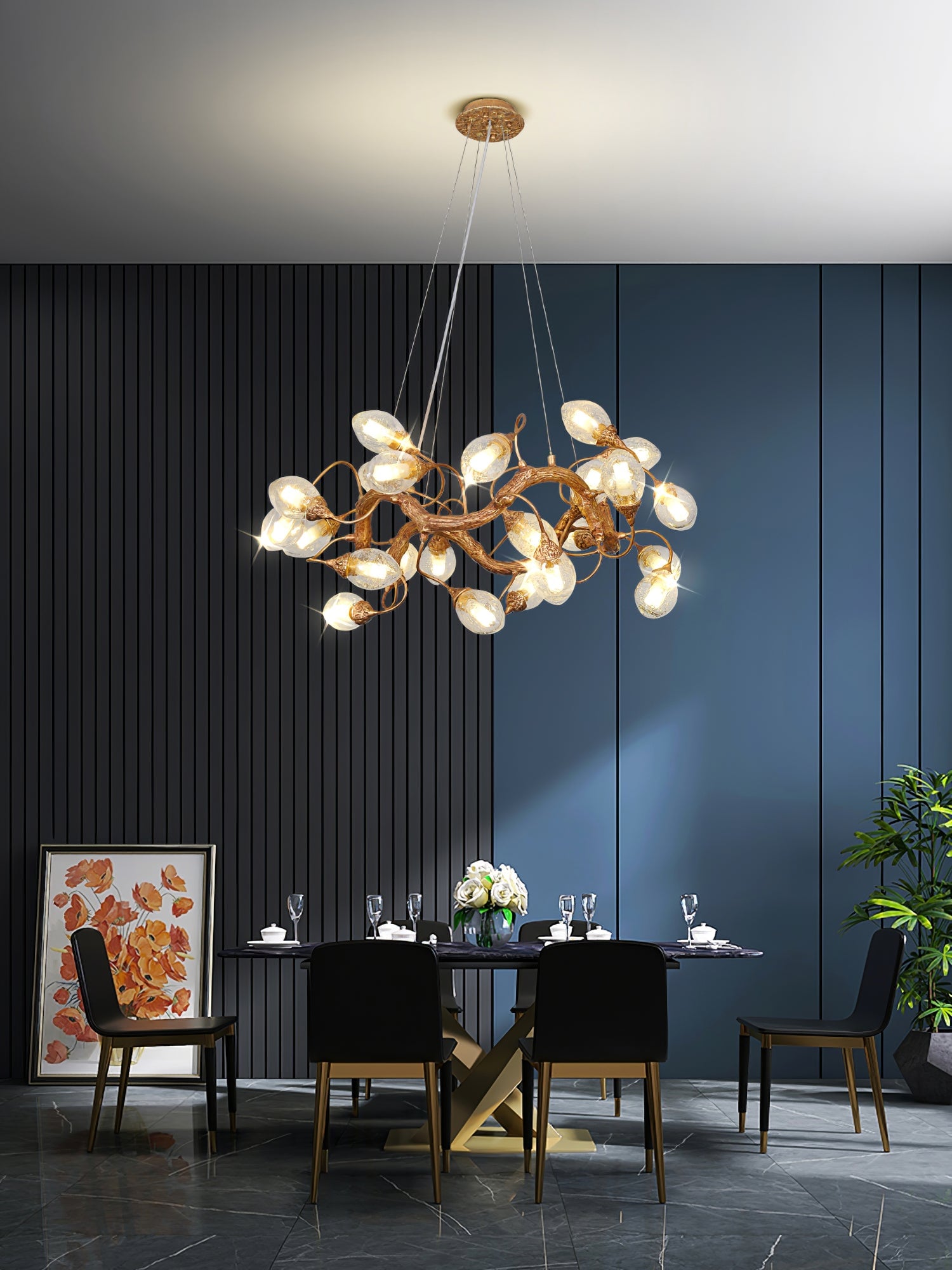 Lotus Brass Chandeliers - Lumpaz