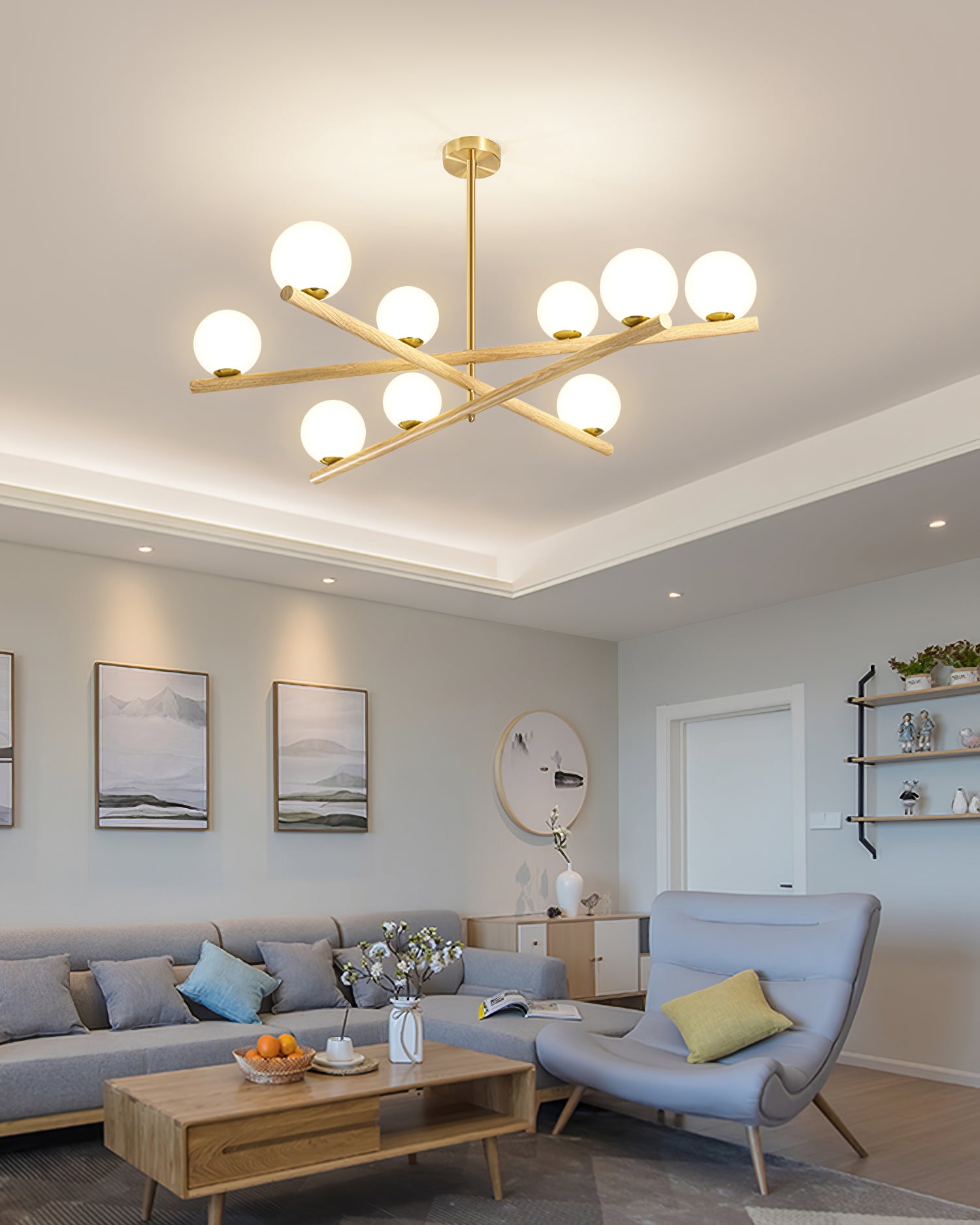 Line Ball Chandelier - Lumpaz