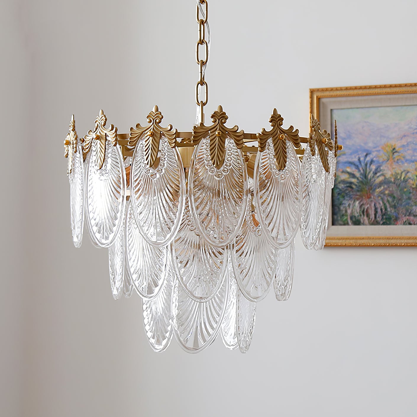Brass Leaves Chandelier - Lumpaz