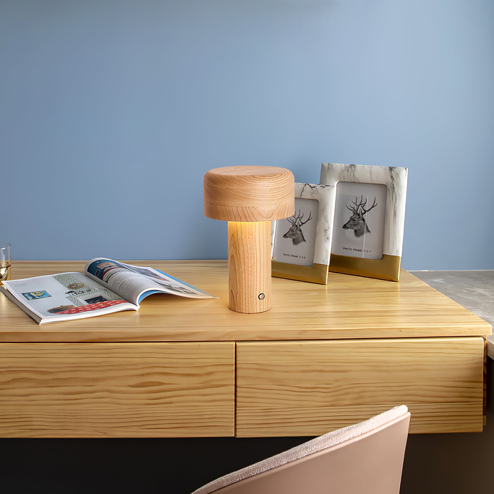 Wooden Tower Table Lamp - Lumpaz