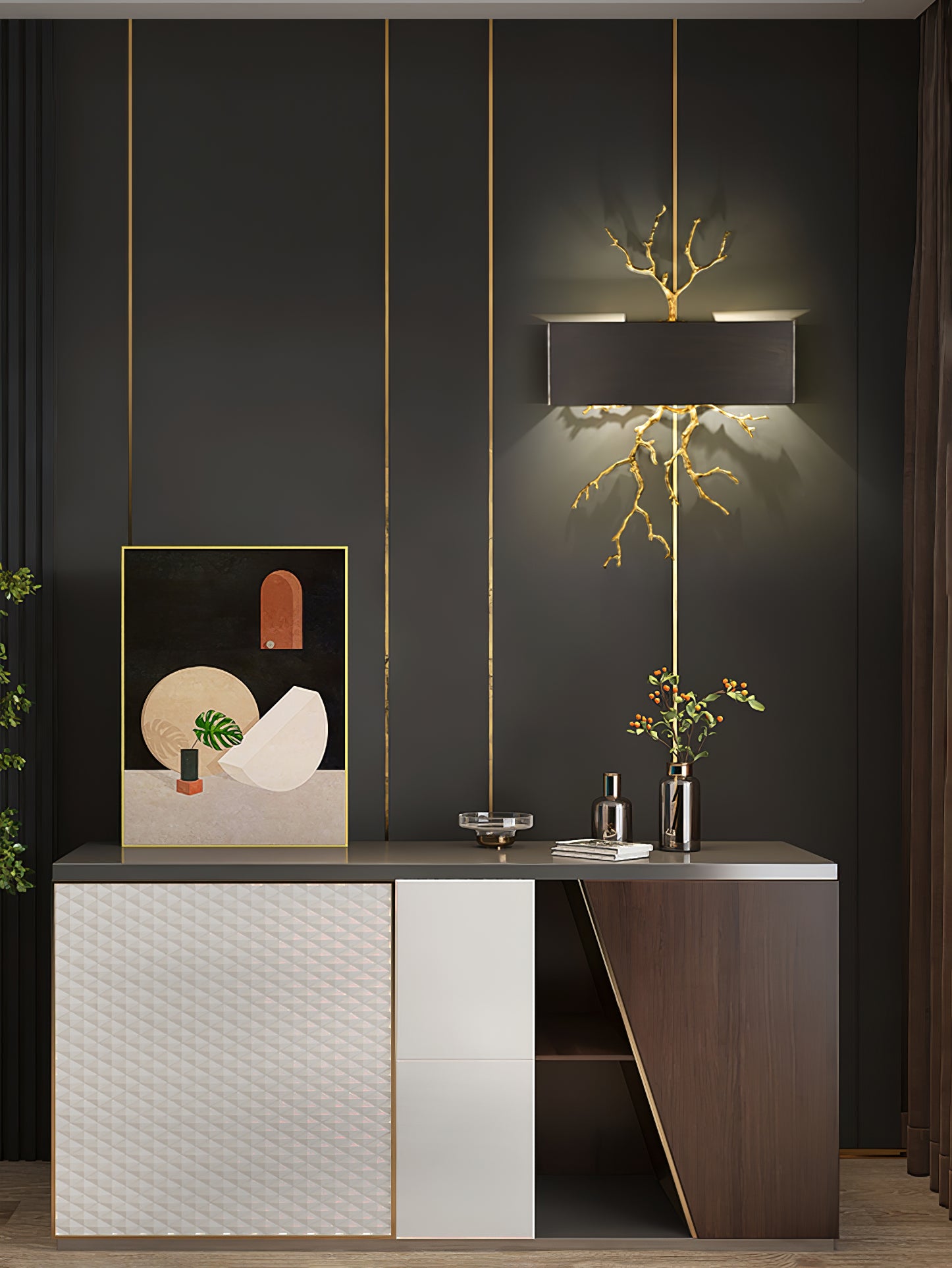 Brass Branch Wall Lamp - Lumpaz