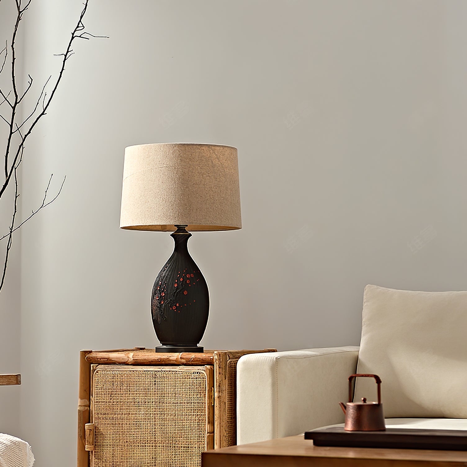 Plum Ceramic Table Lamp - Lumpaz