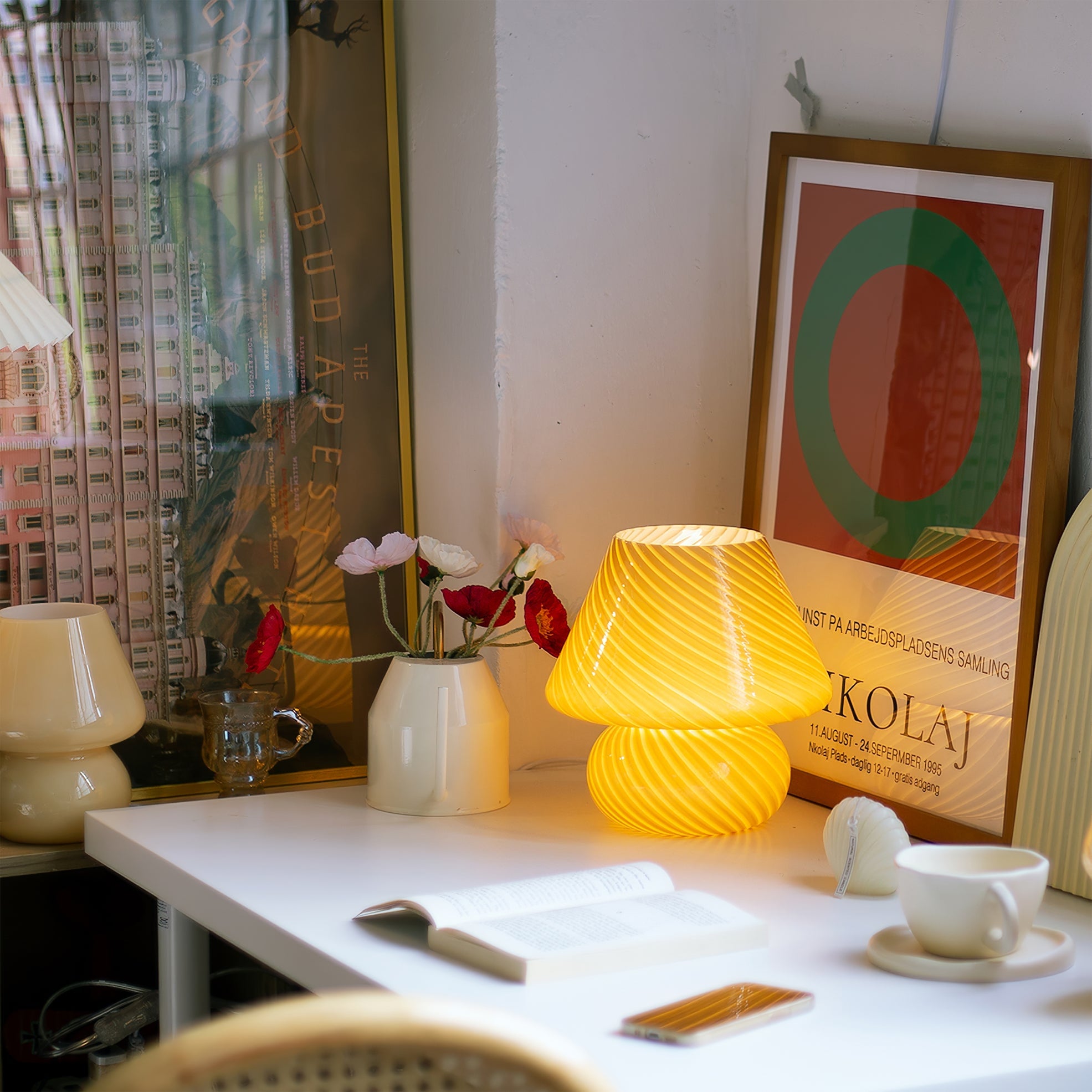 Ansel Glass Table Lamp - Lumpaz