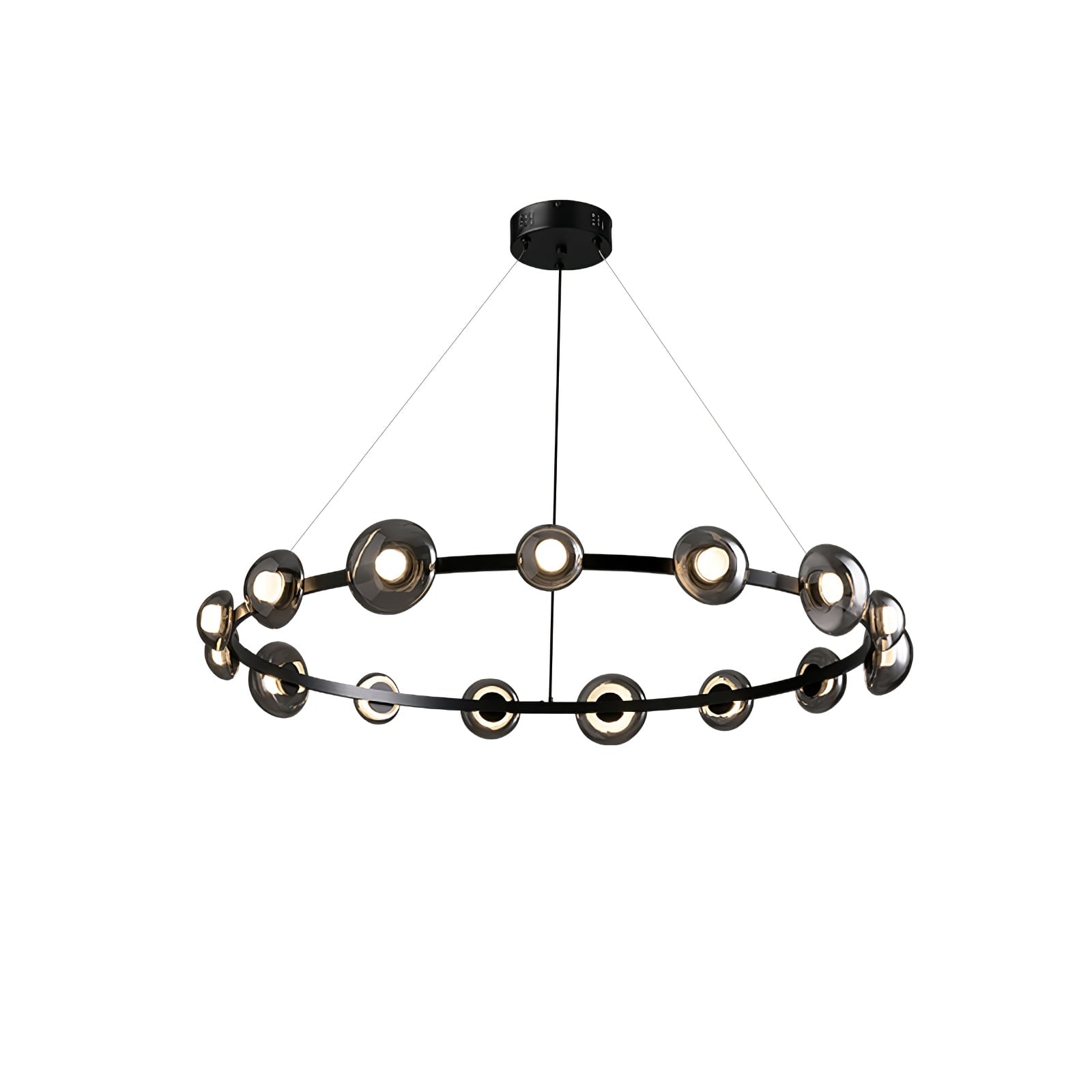 Brass Bar Glass Chandelier - Lumpaz