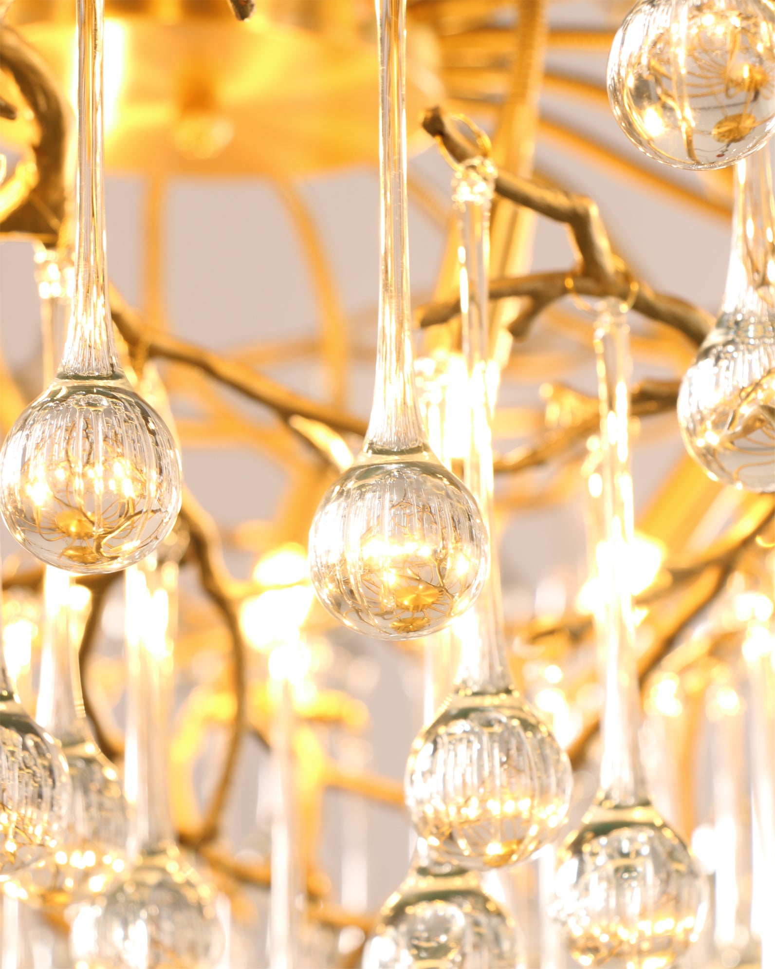 Anita Brass Leaf Chandelier - Lumpaz