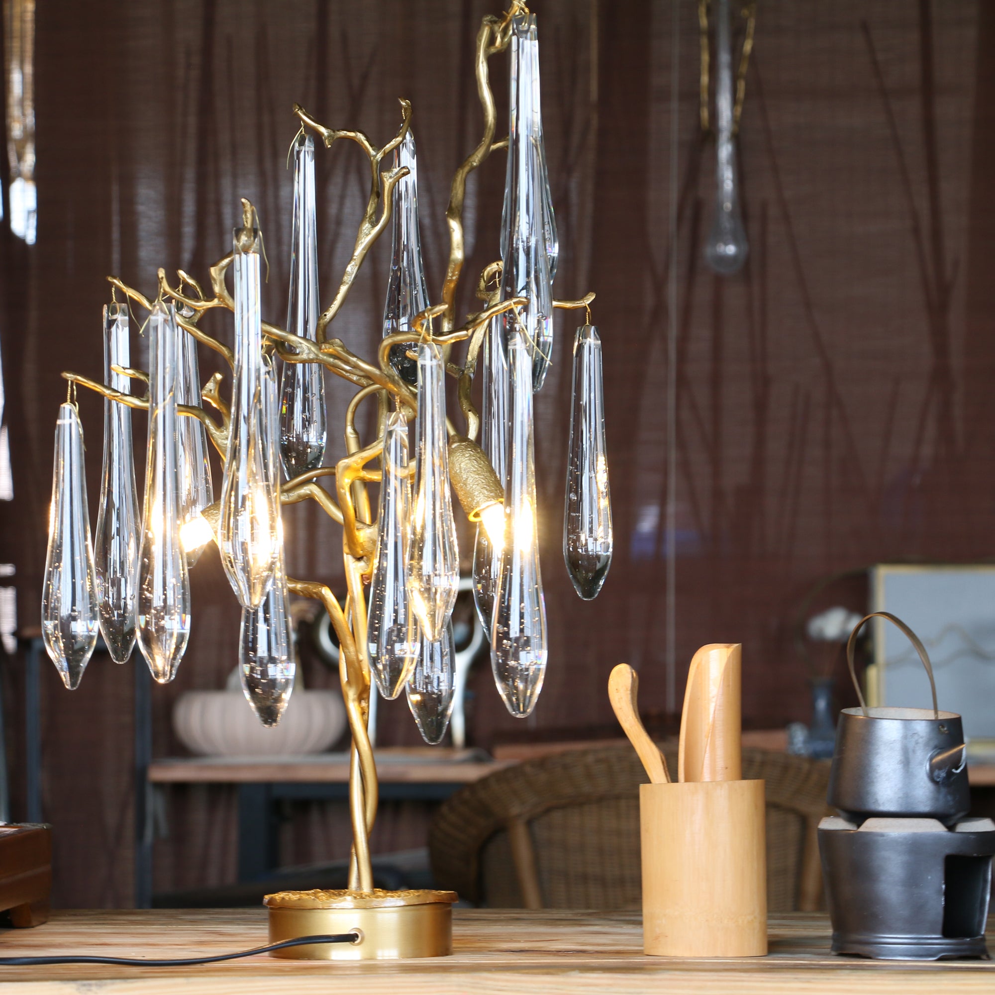 Aqua Willow Table Lamp - Lumpaz
