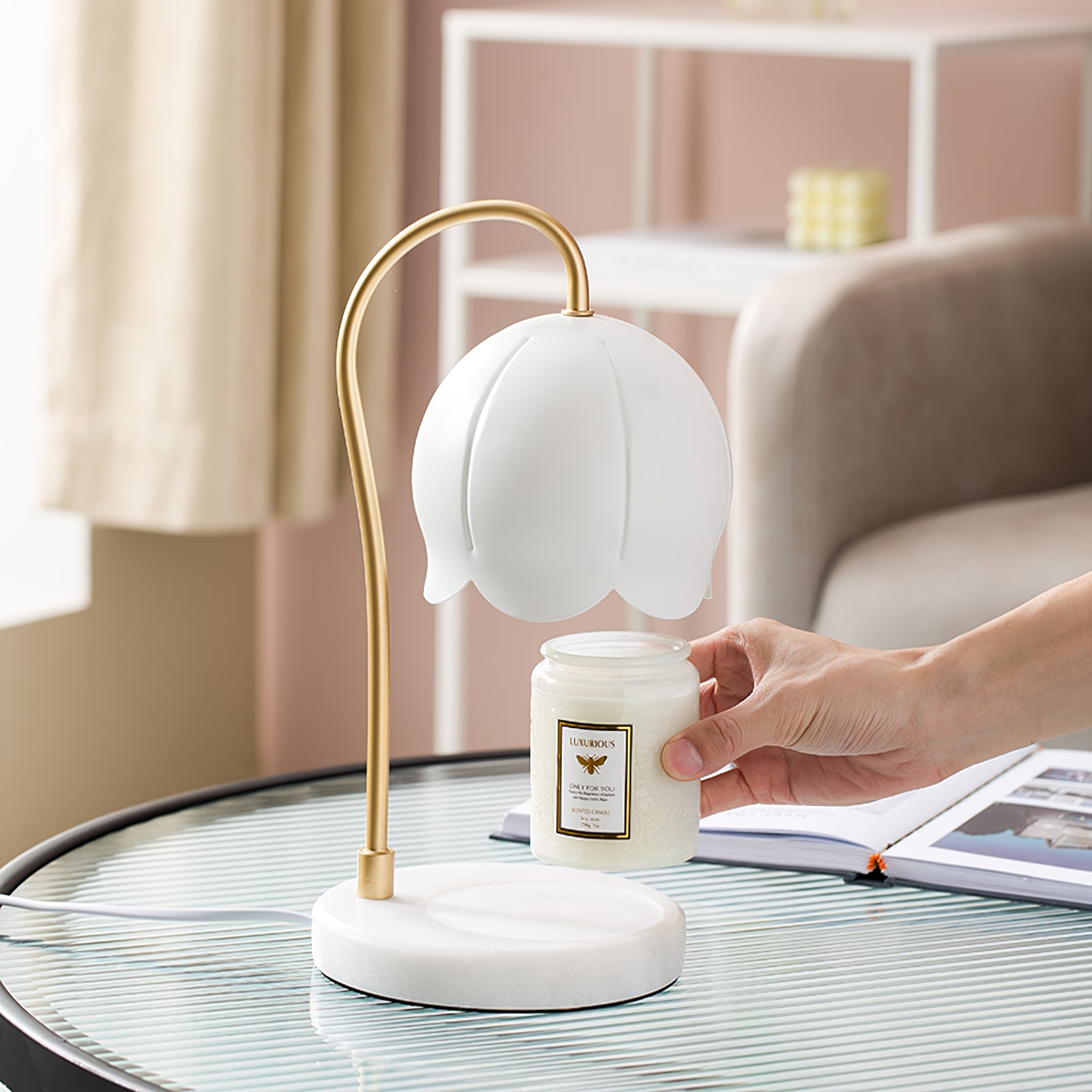 Flower Candle Warmer Lamp - Lumpaz