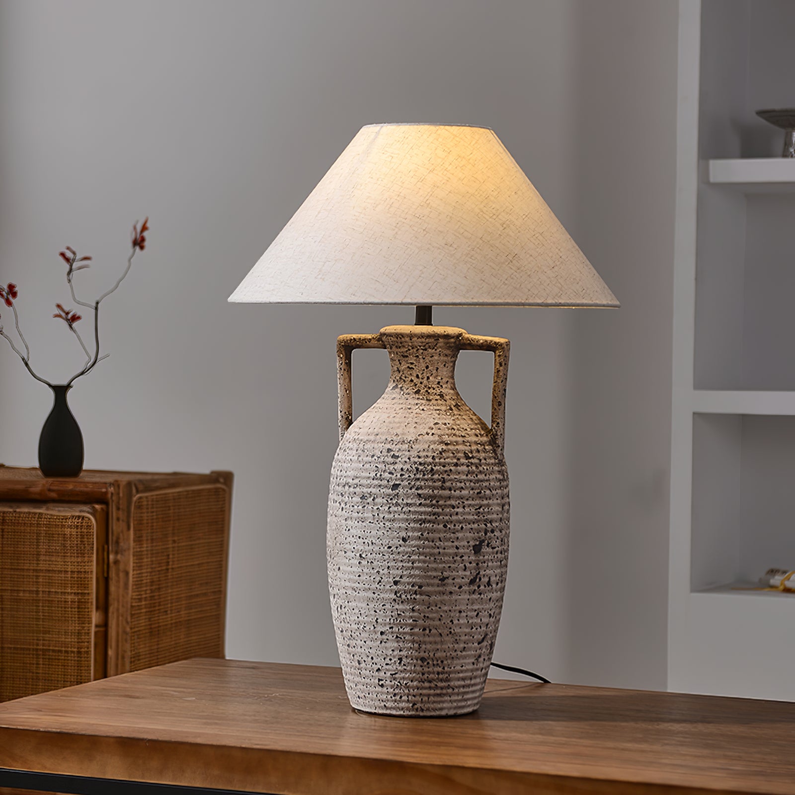 Speckled Ceramic Table Lamp - Lumpaz