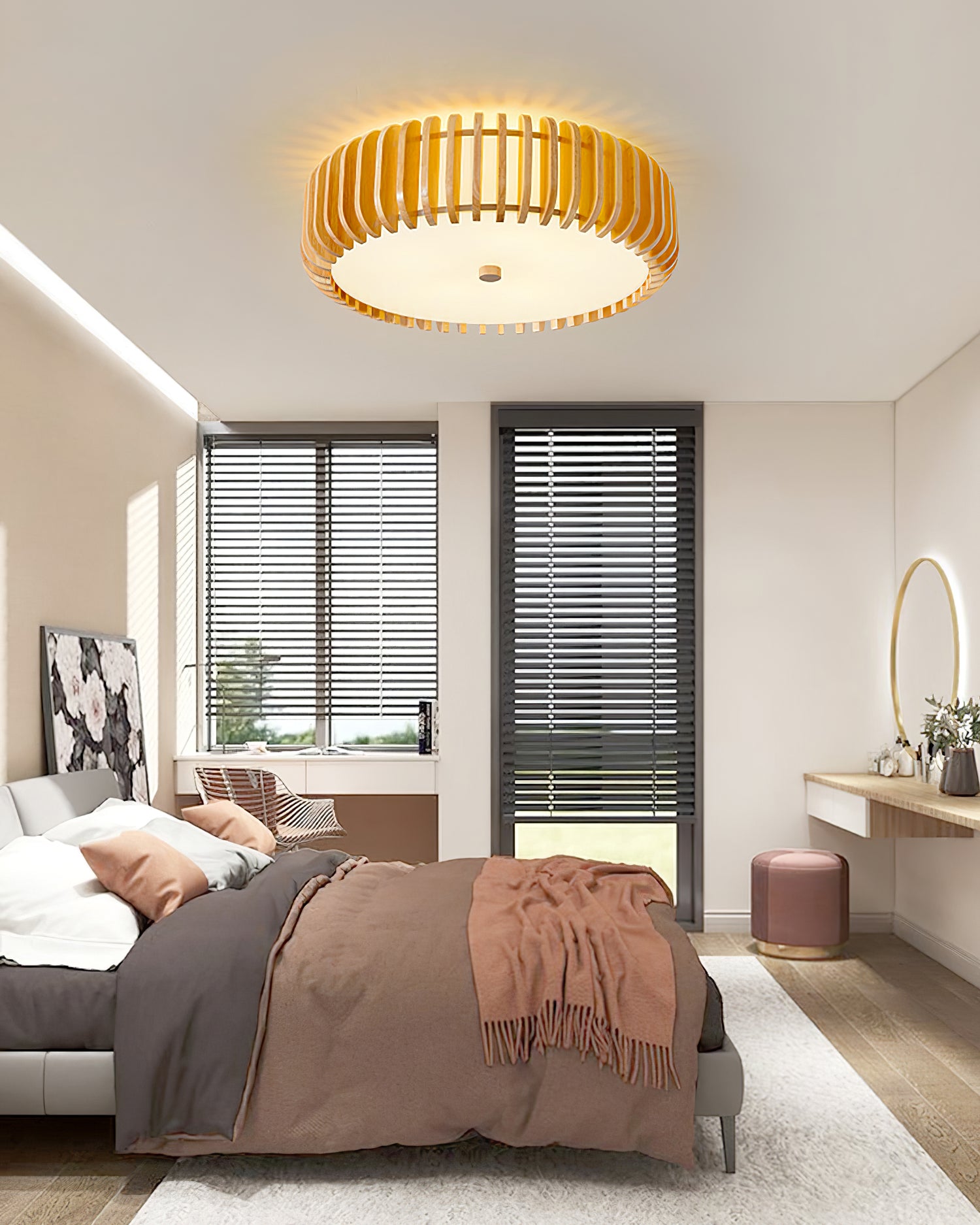 Wooden Drum Ceiling Lamp - Lumpaz