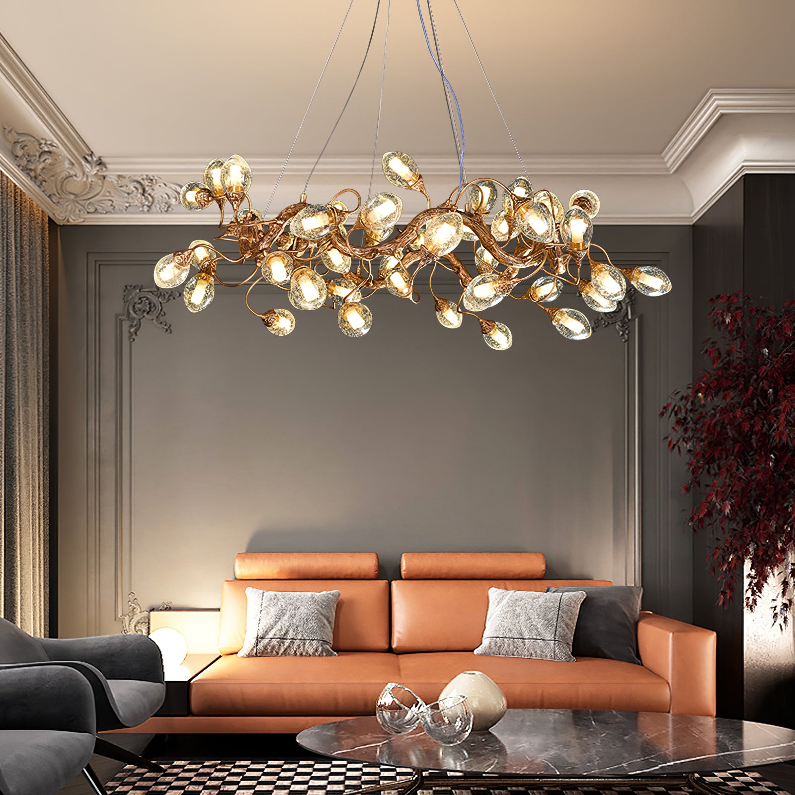 Lotus Brass Chandeliers - Lumpaz