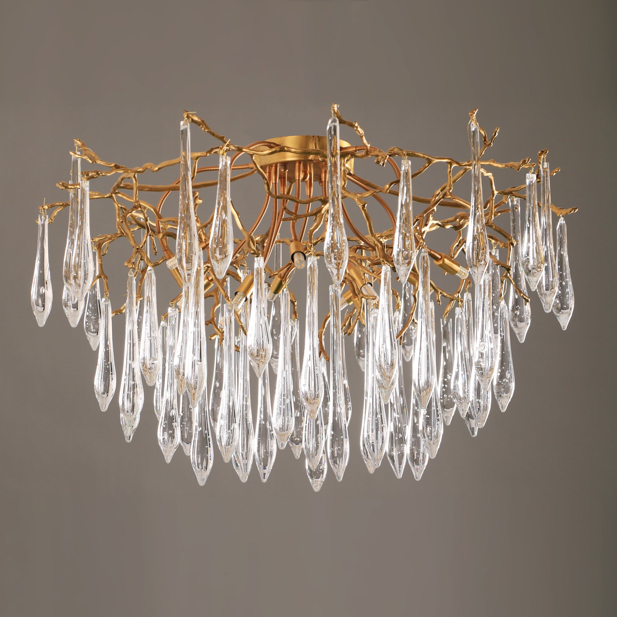 Teardrop Round Crystal Ceiling Lamp - Lumpaz