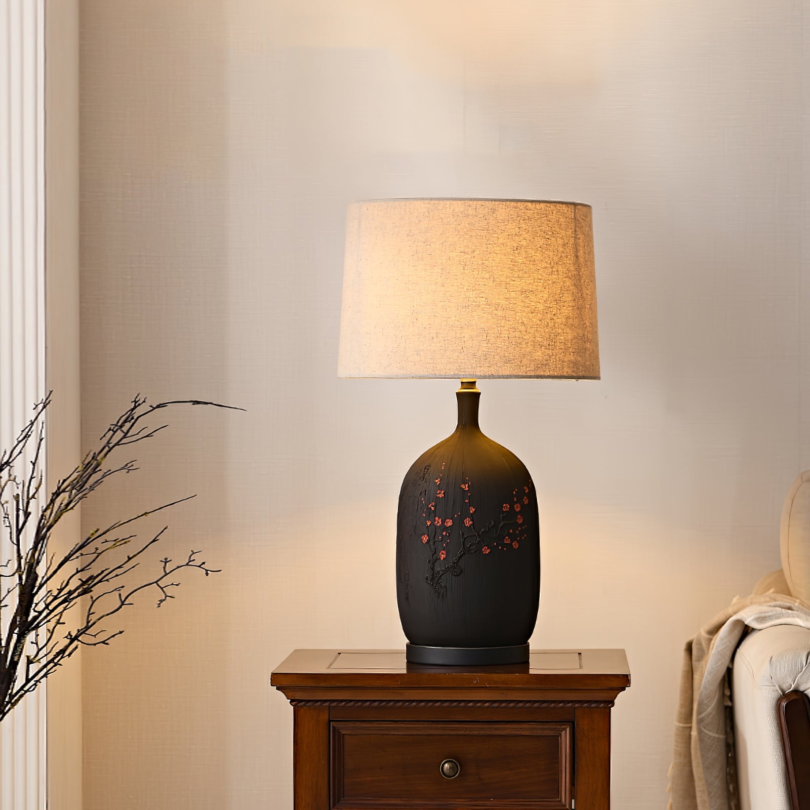 Plum Ceramic Table Lamp - Lumpaz