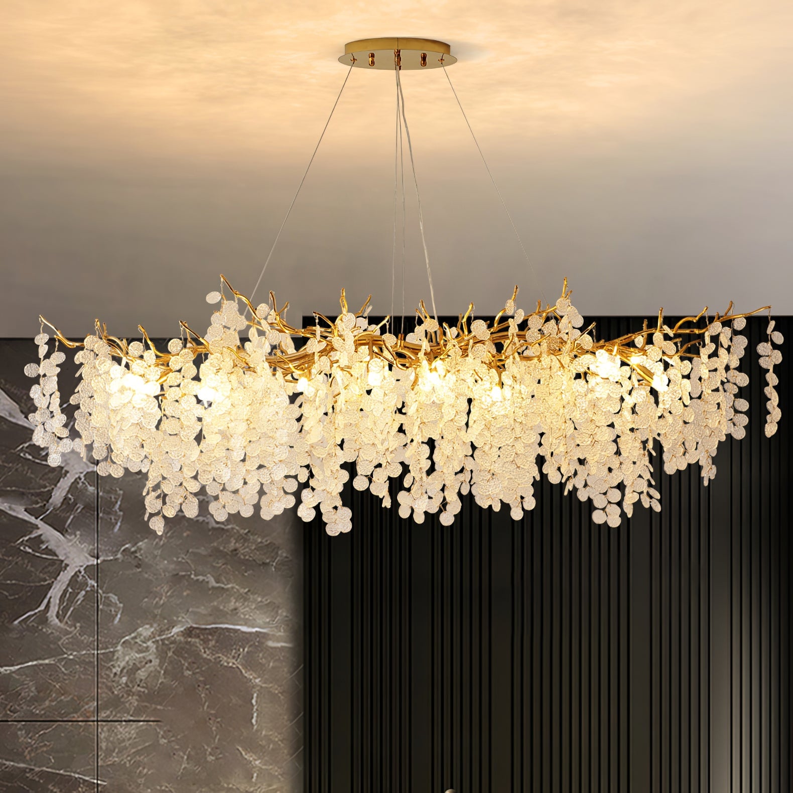 Shiro Noda Glass Chandeliers - Lumpaz