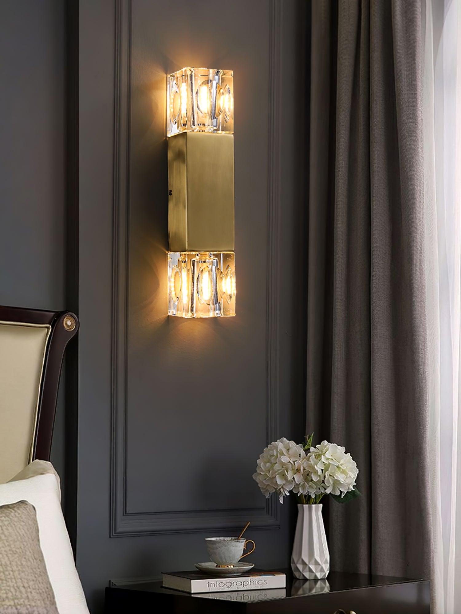 Rectangle Crystal Wall Lamp - Lumpaz