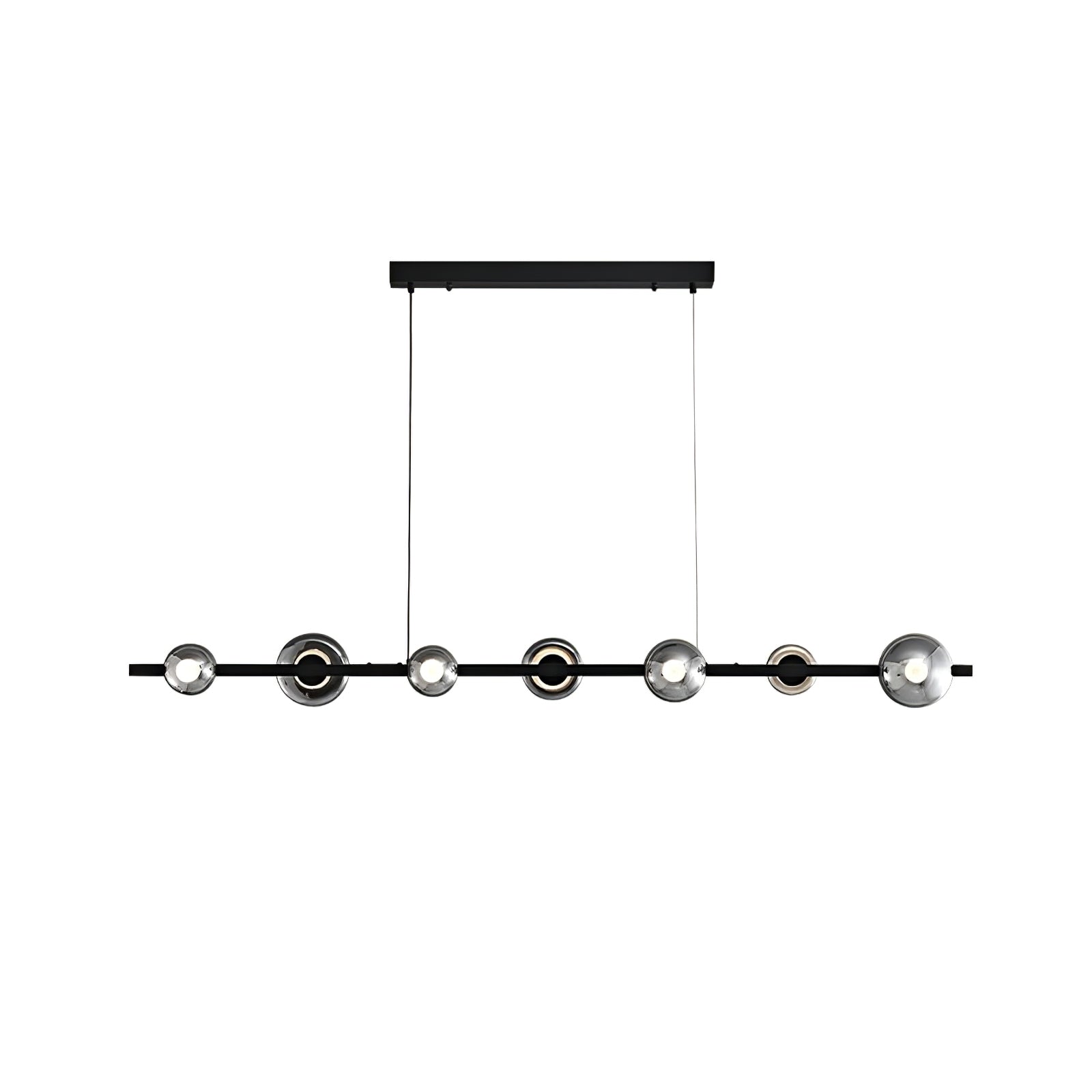 Brass Bar Glass Chandelier - Lumpaz