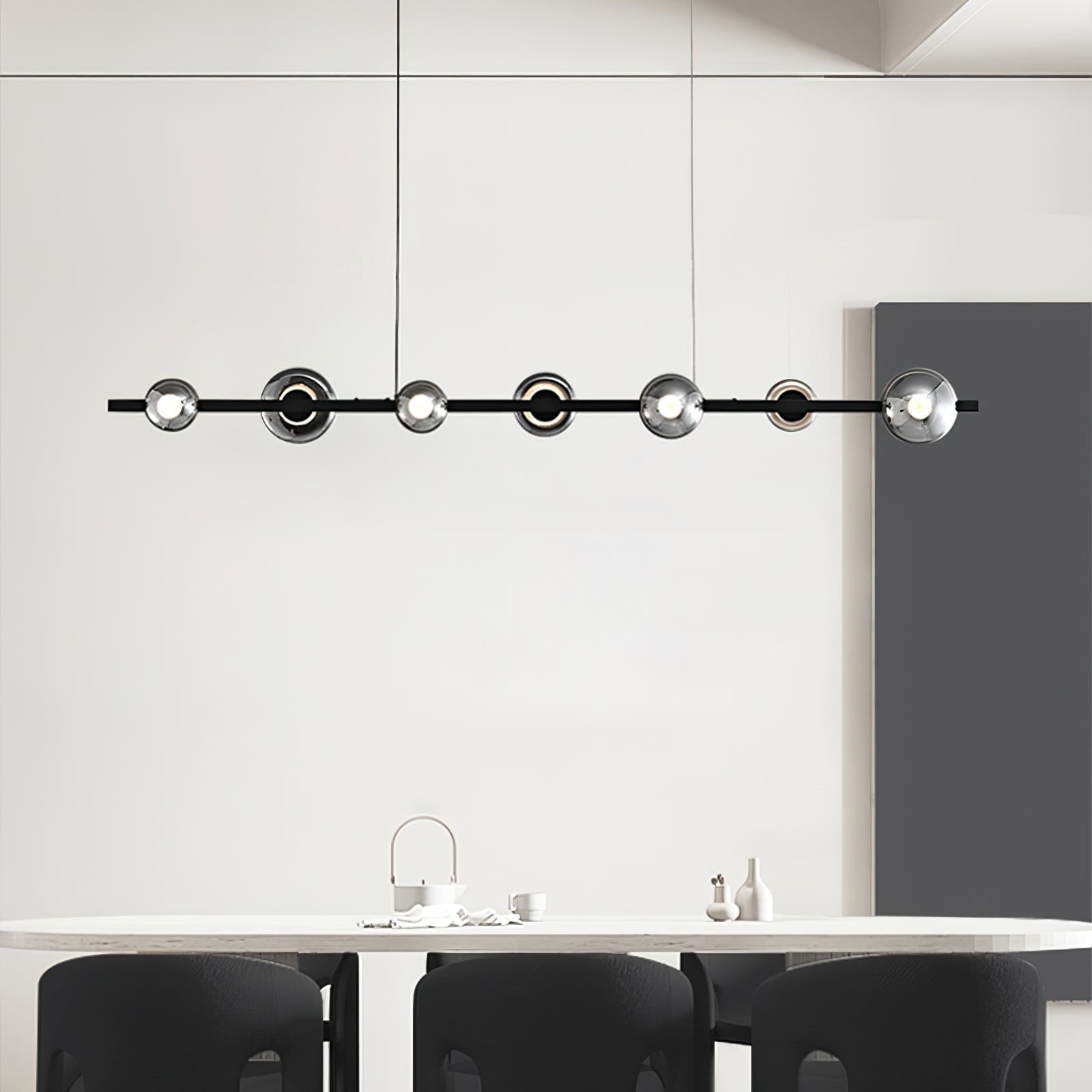 Brass Bar Glass Chandelier - Lumpaz