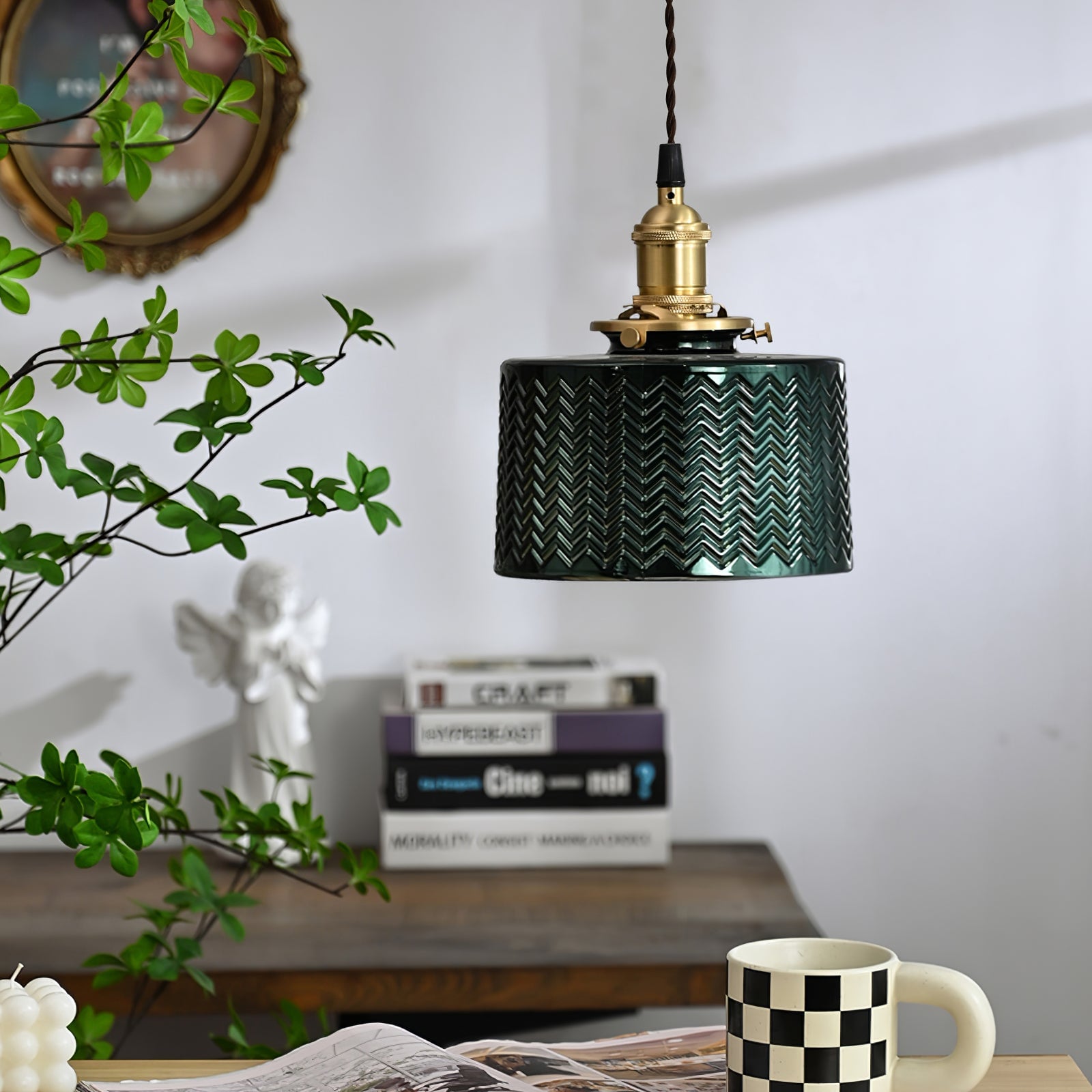 Green Glass Pendant Lamp - Lumpaz