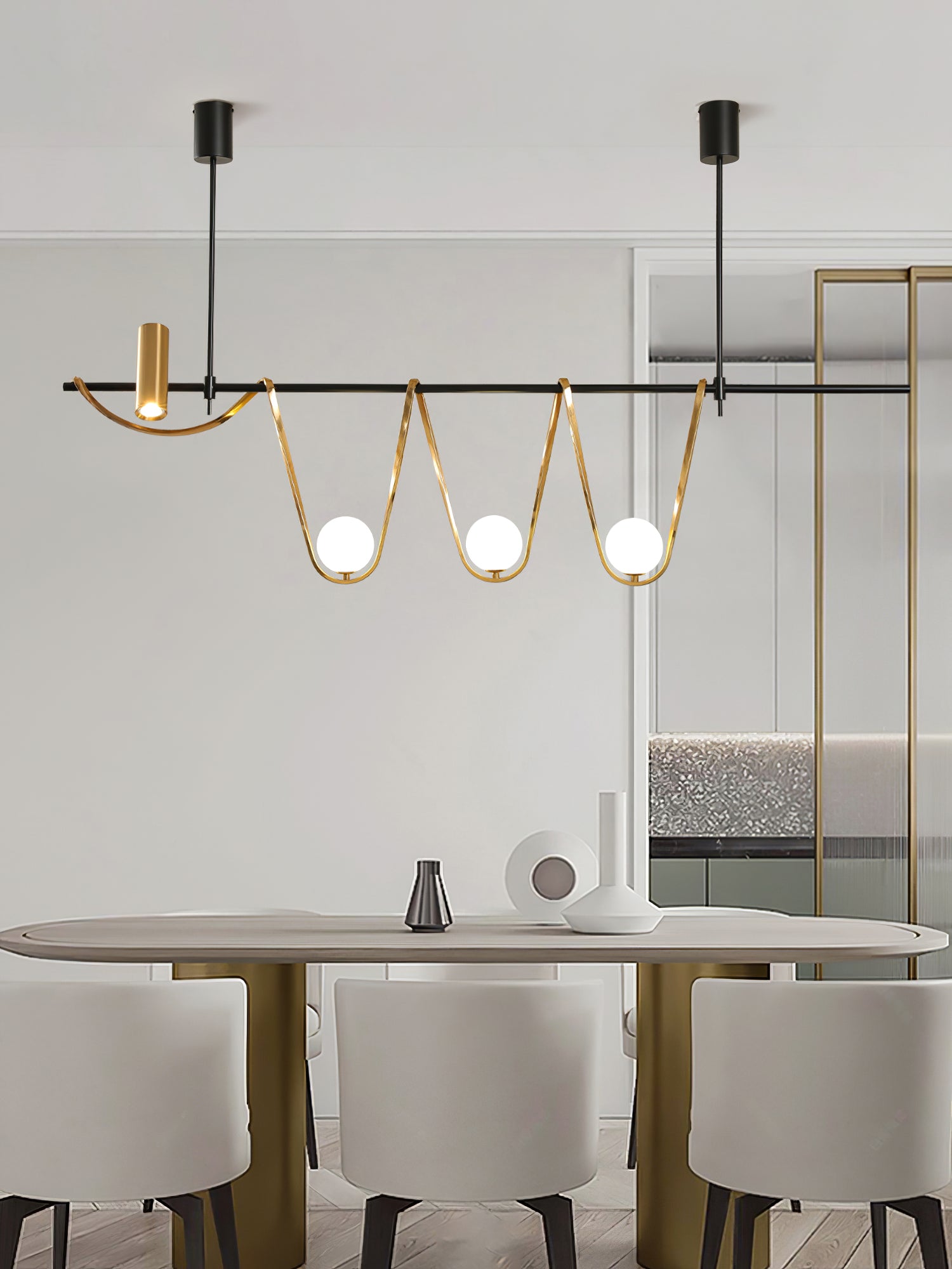 Linear Island Chandelier - Lumpaz