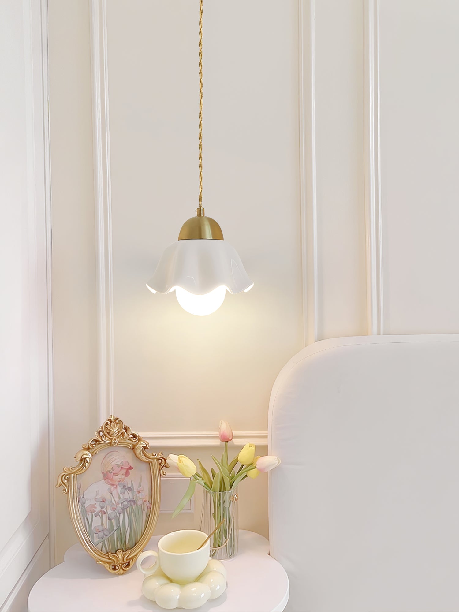 Ceramics Floral Pendant Light - Lumpaz
