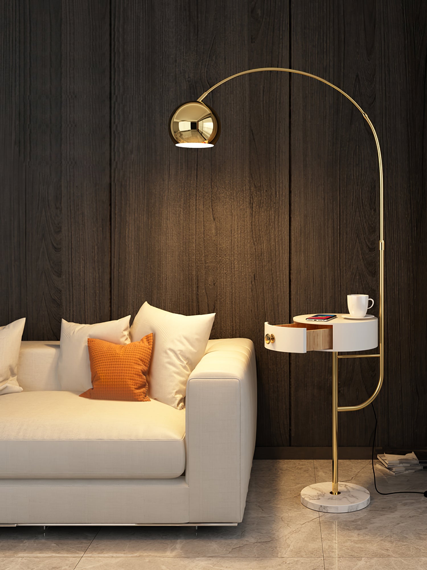 Arc Drawer Floor Lamp - Lumpaz