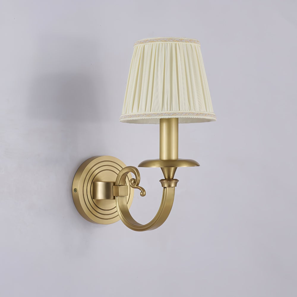 Pleated Brass Wall Lamp - Lumpaz