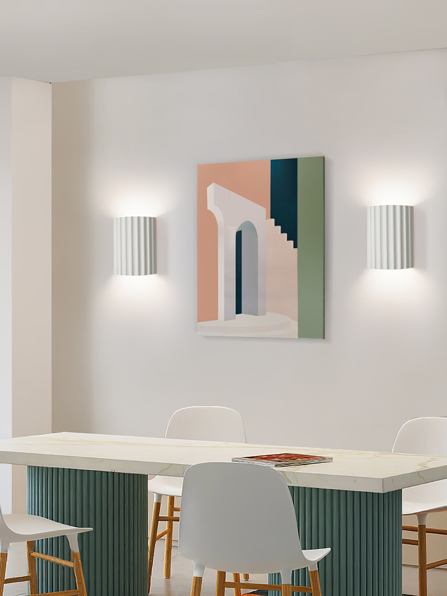 Fluted Resin Wall Lamp - Lumpaz