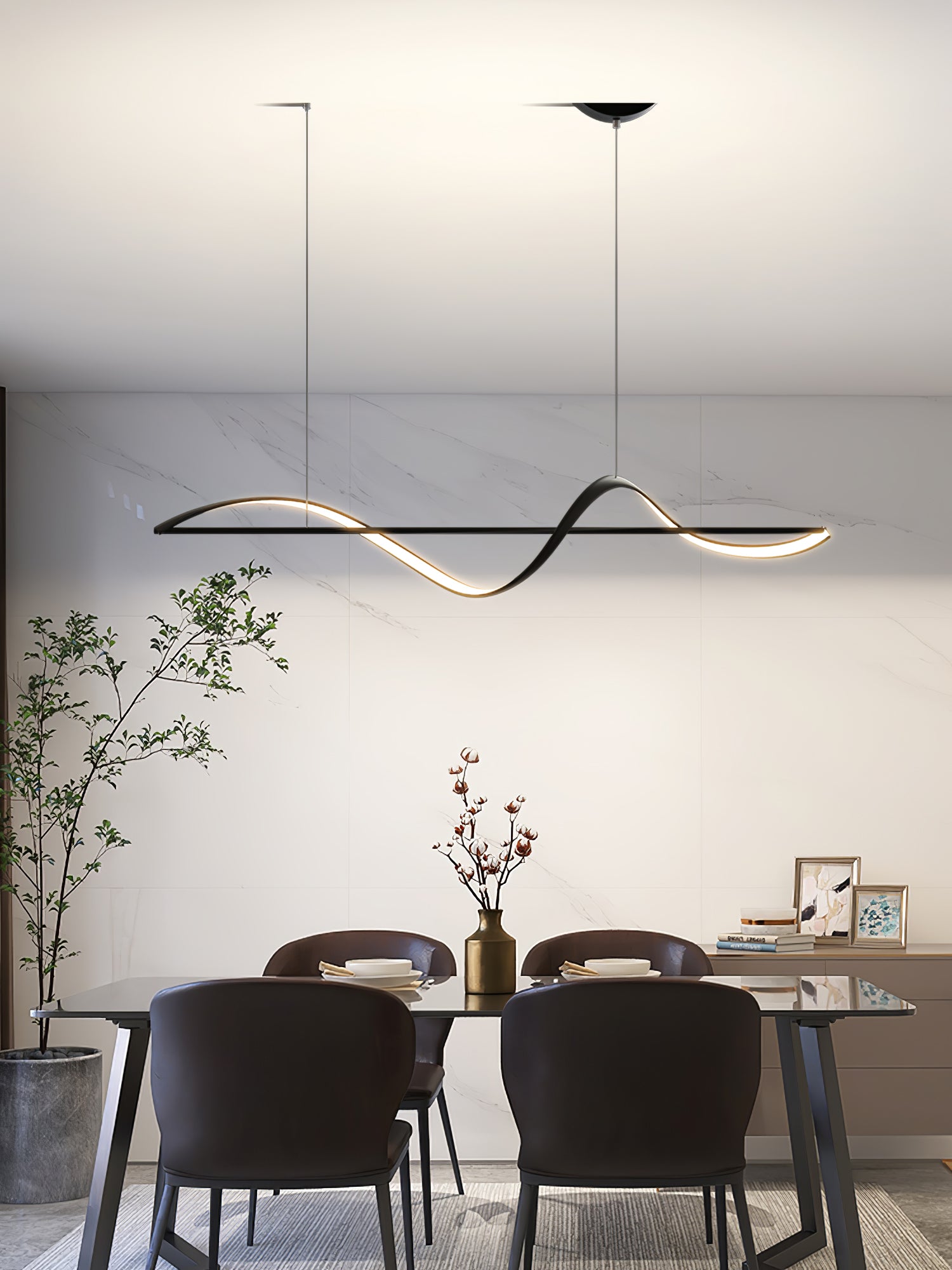 Whisper Linear Island Chandelier - Lumpaz