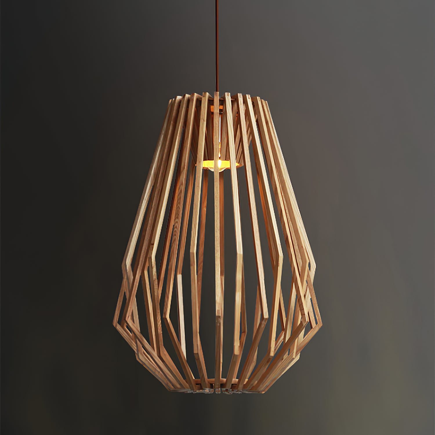 Wood Cage Pendant Lamp - Lumpaz