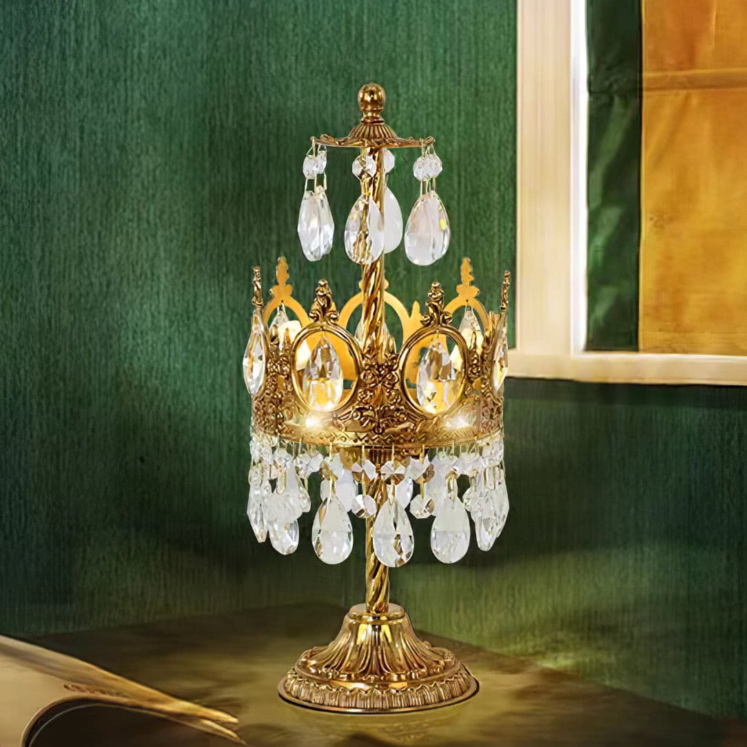 Vintage Crystal Table Lamp - Lumpaz