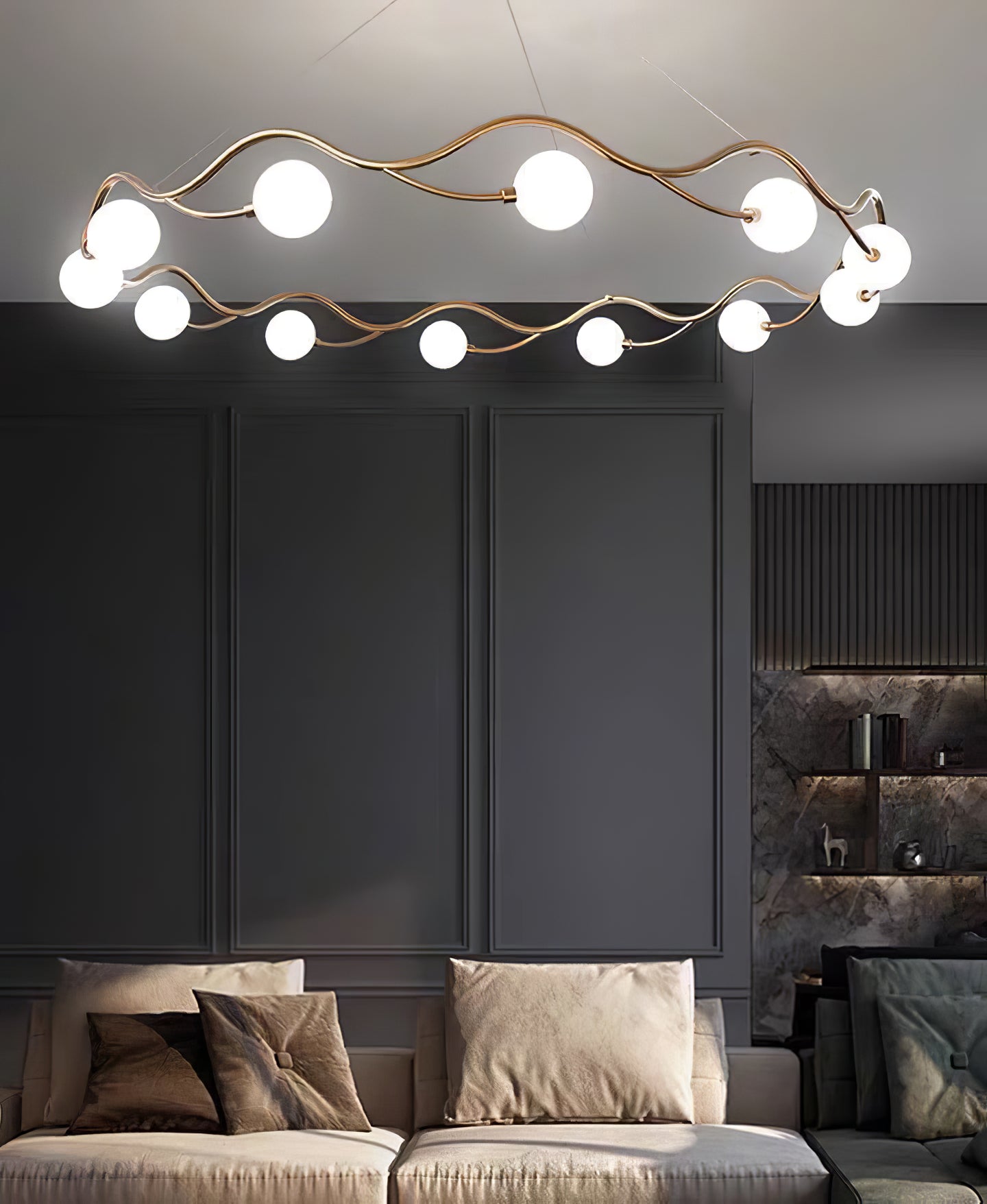 Circular Wave Chandelier - Lumpaz