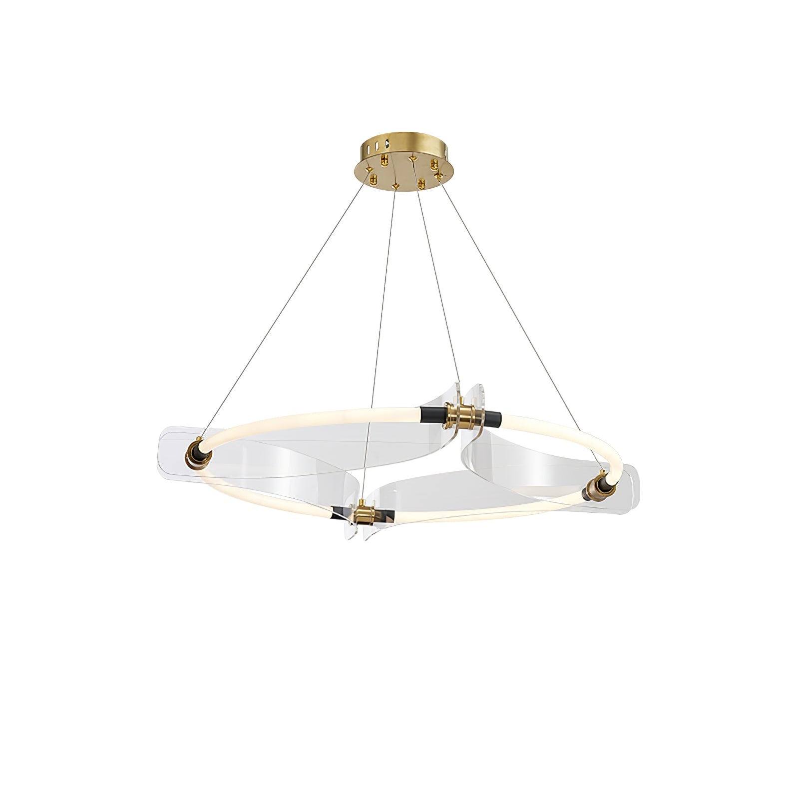 Four Acrylics Round Chandelier - Lumpaz