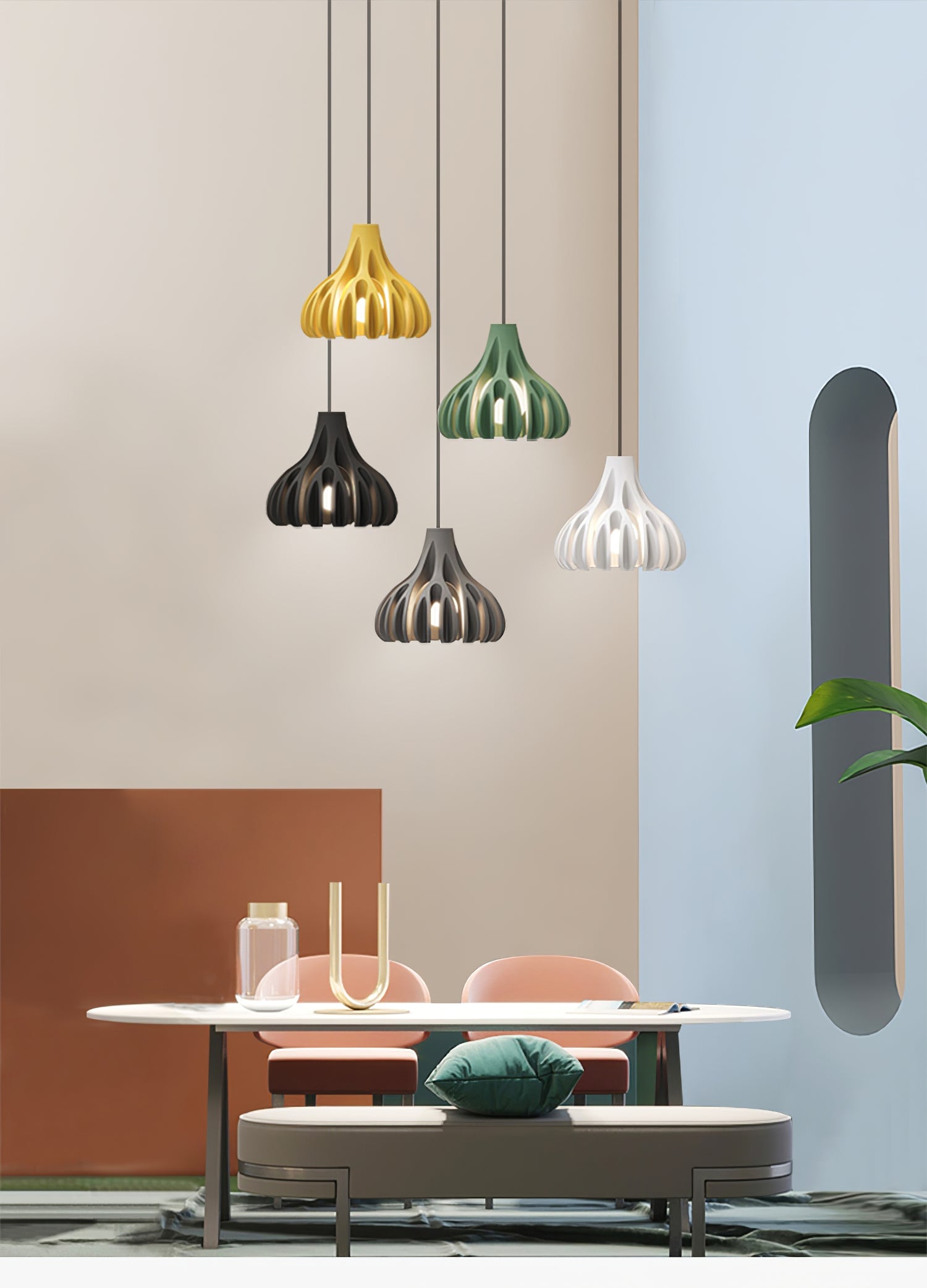 Coral Resin Pendant Lamp - Lumpaz