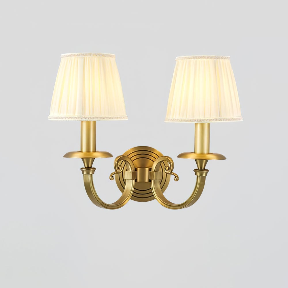Pleated Brass Wall Lamp - Lumpaz